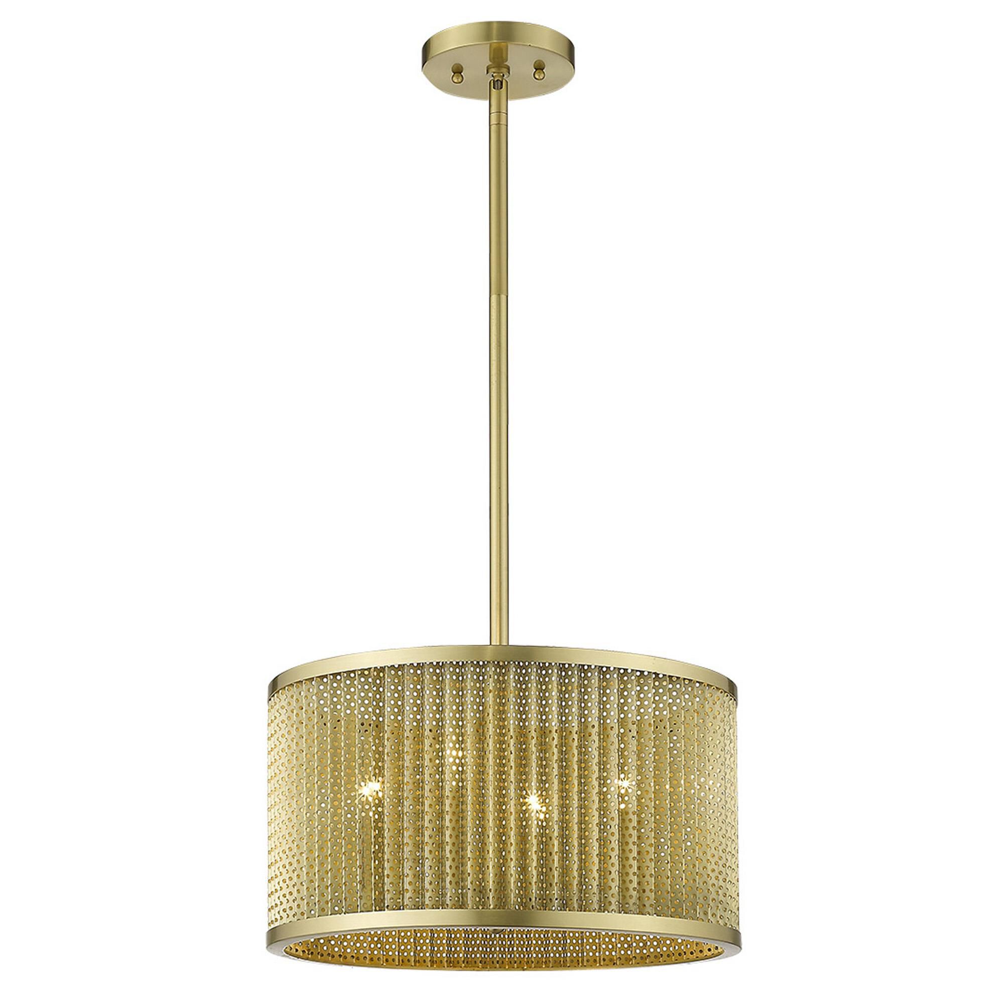 Shown in Gold finish and Gold glass and Gold Metal Drum Shaped s shade