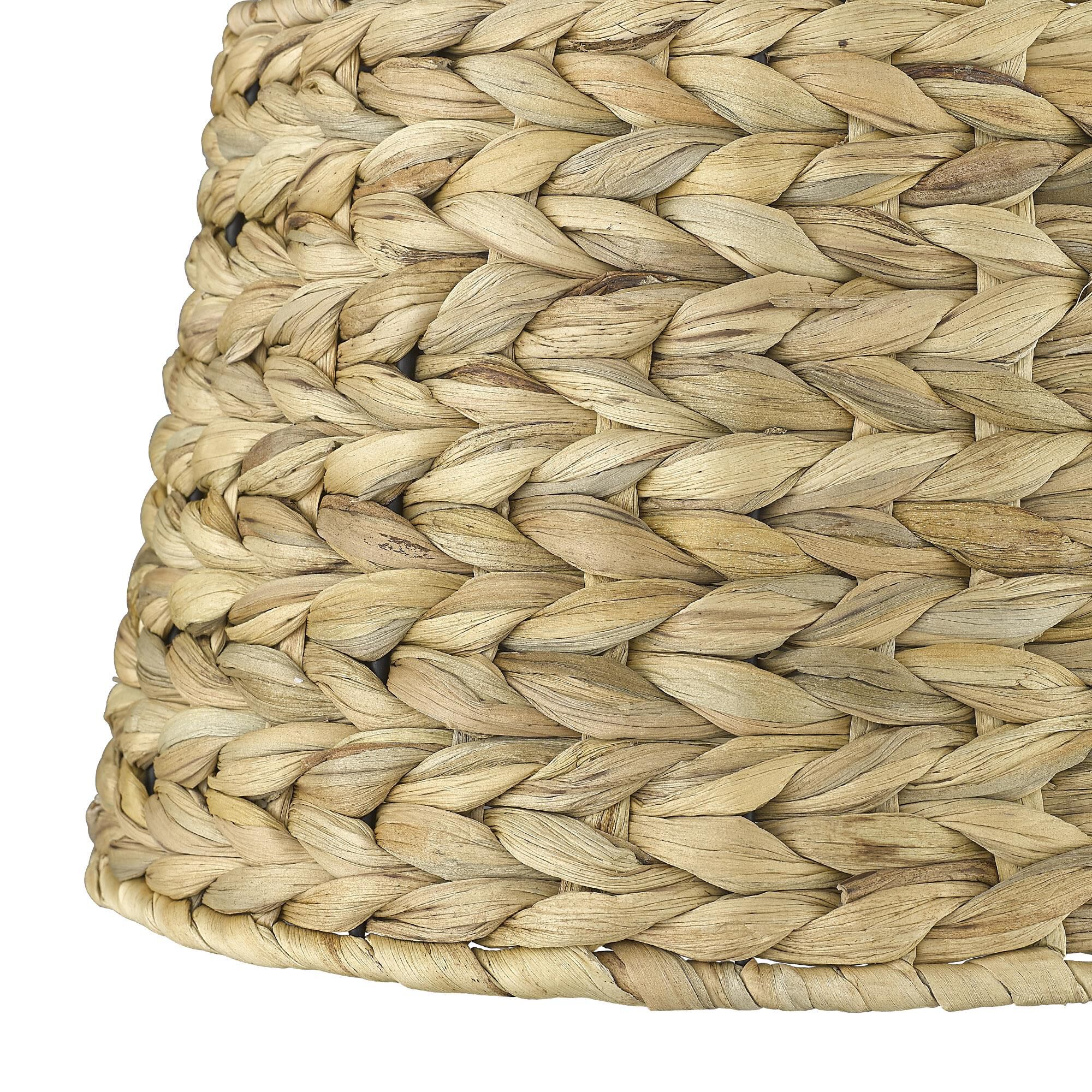 Shown in Matte Black finish and Woven Sweet Grass shade