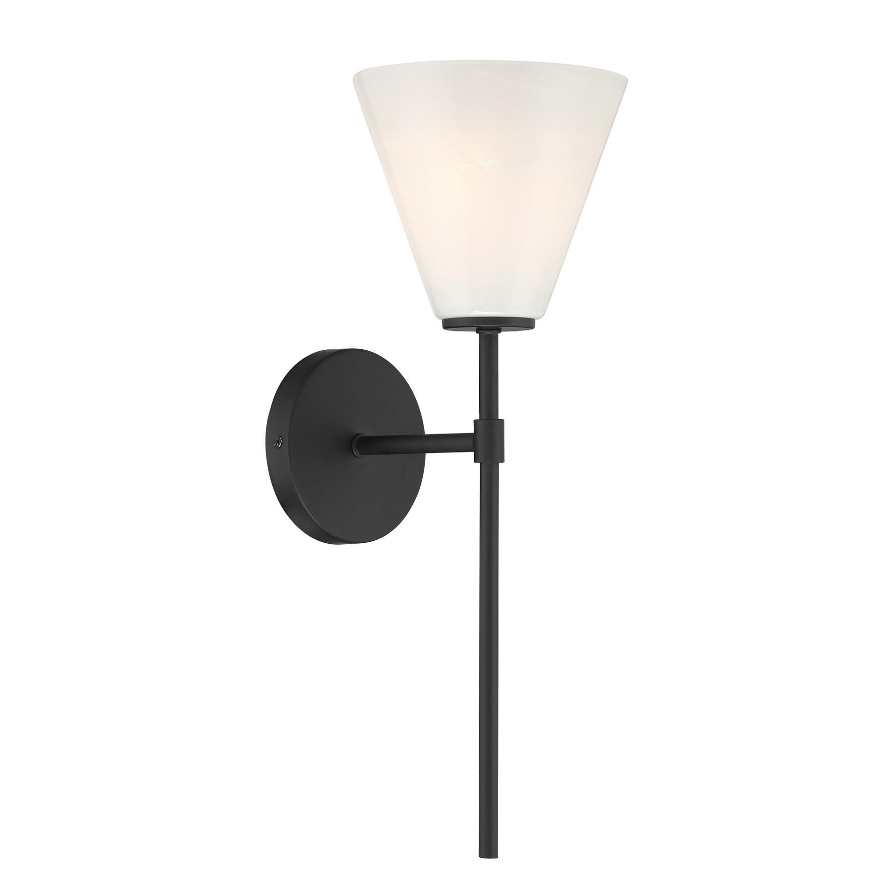Shown in Matte Black finish and Strie shade