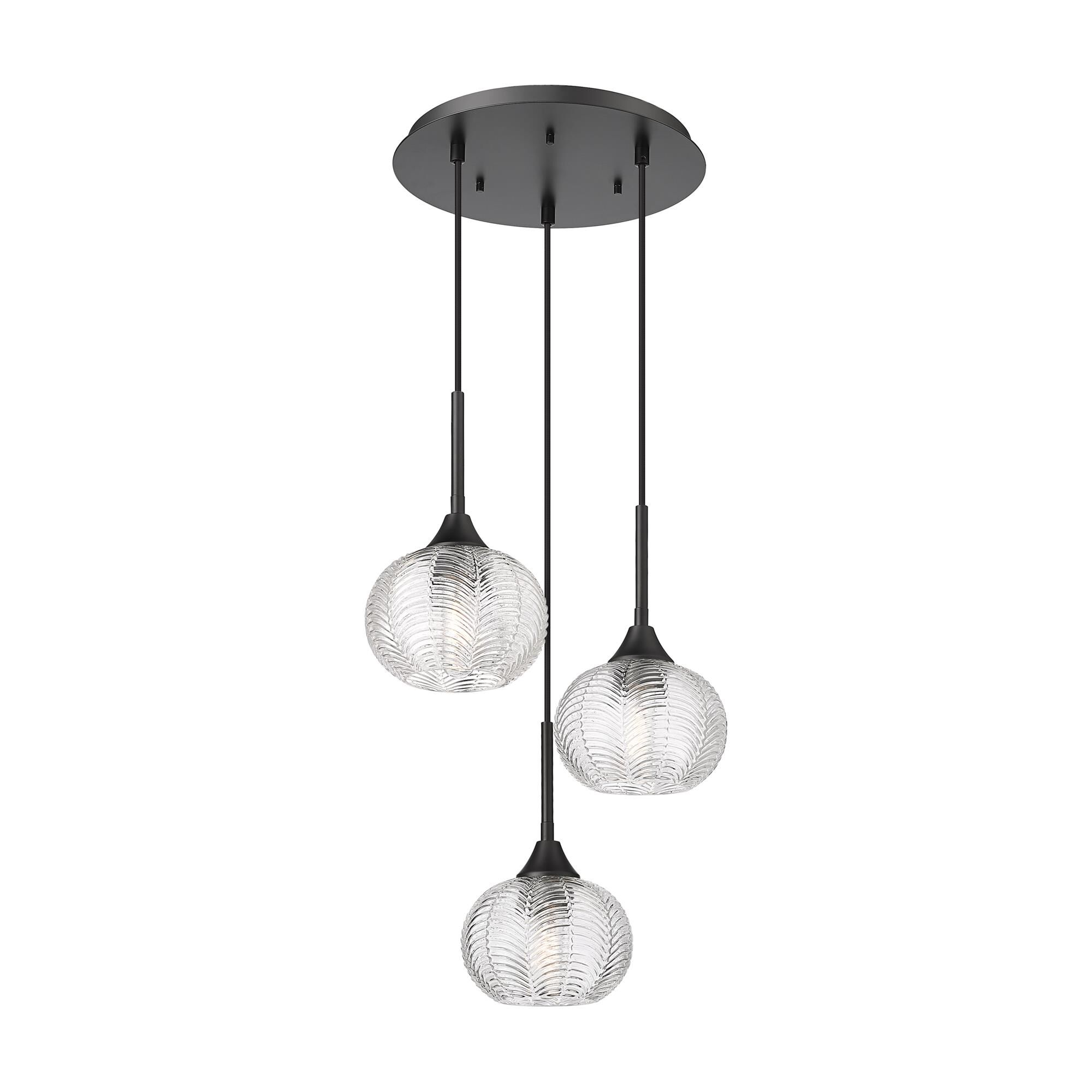 Shown in Matte Black finish and Clear shade