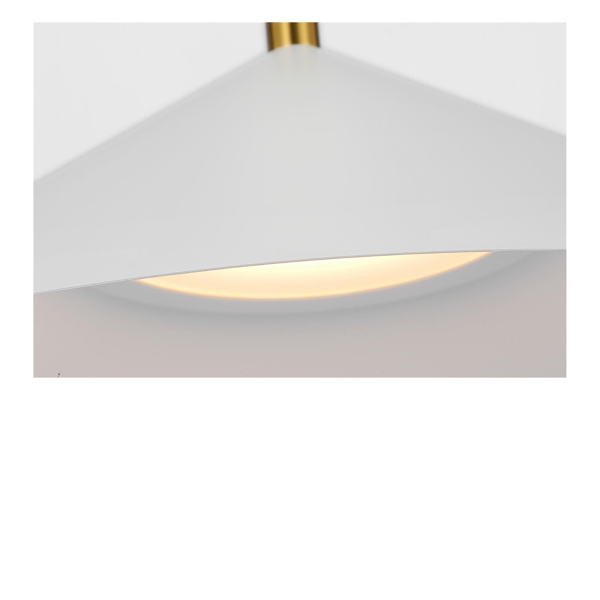Shown in Burnished Brass finish and Metal shade