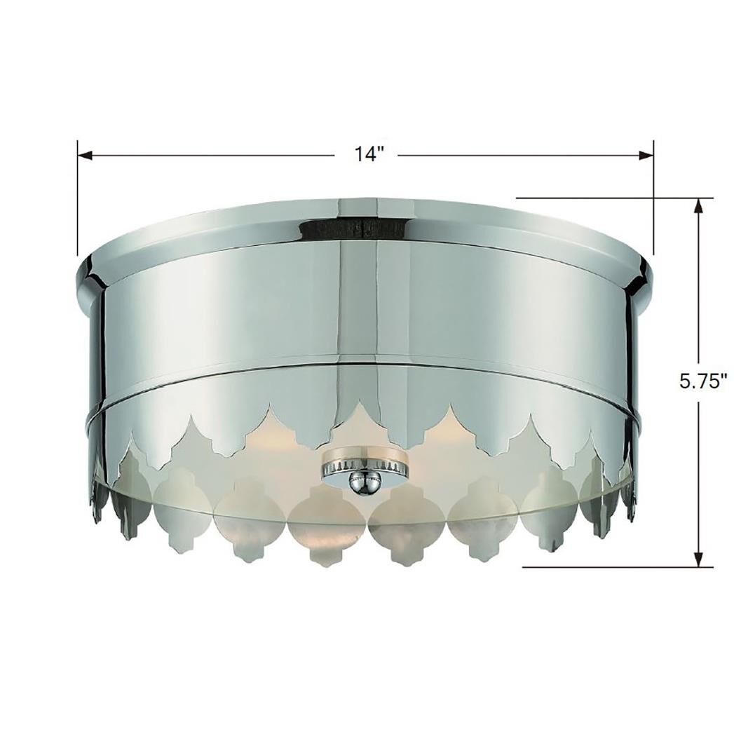 Nina 14 Inch 3 Light Flush Mount by Crystorama
