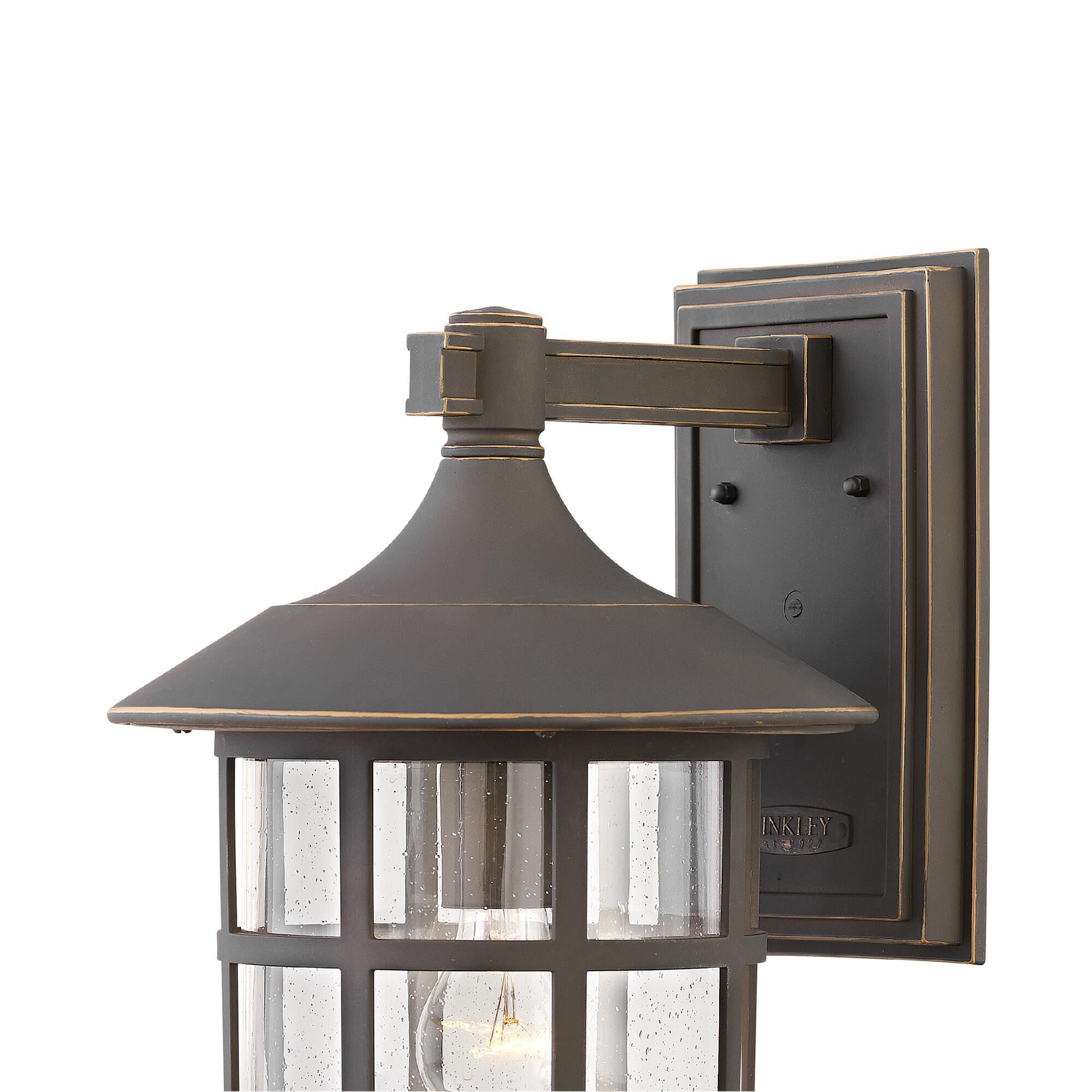 Shown in Oil Rubbed Bronze finish and Clear Seedy glass