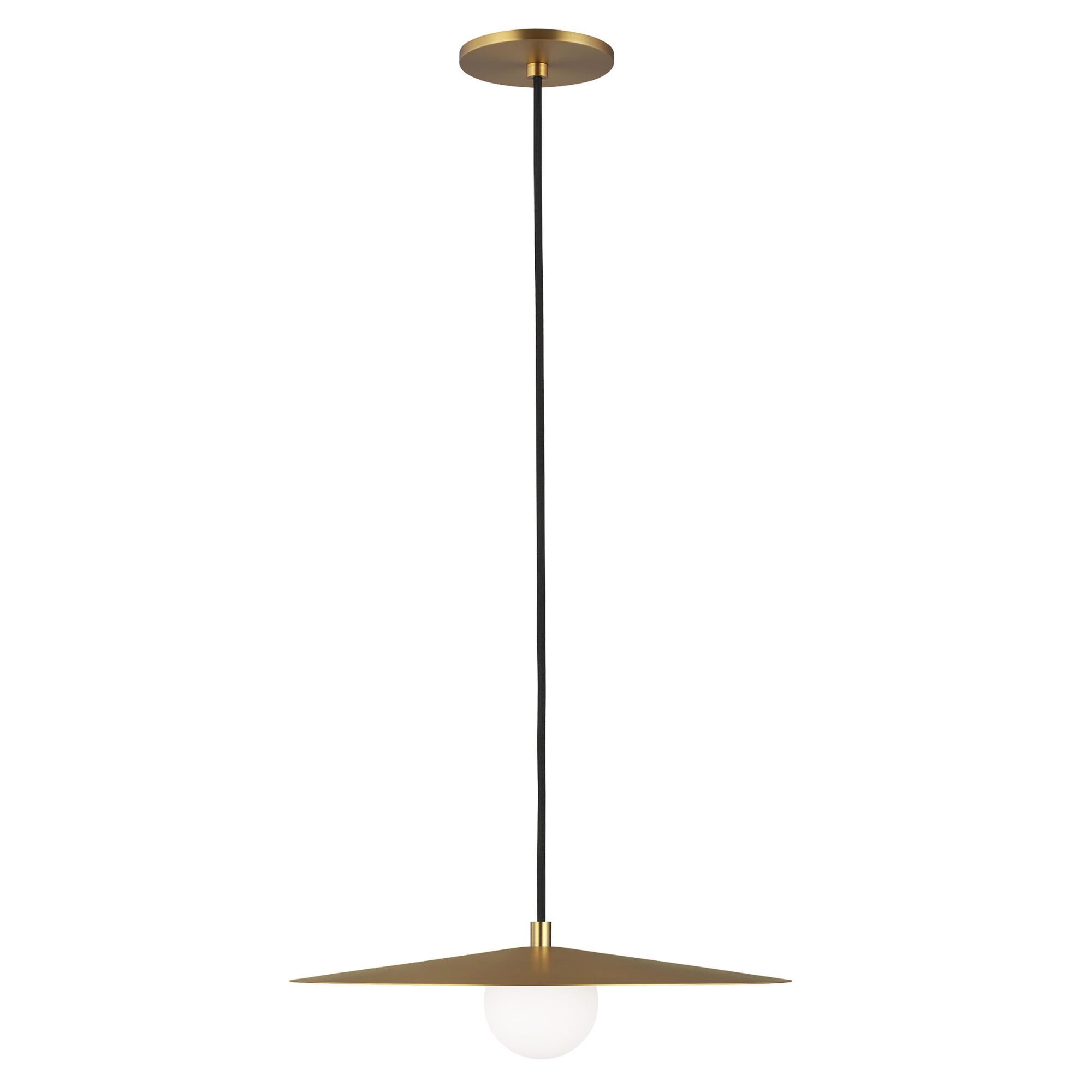 Shown in Aged Brass finish and Glass shade and 120 Volt accent