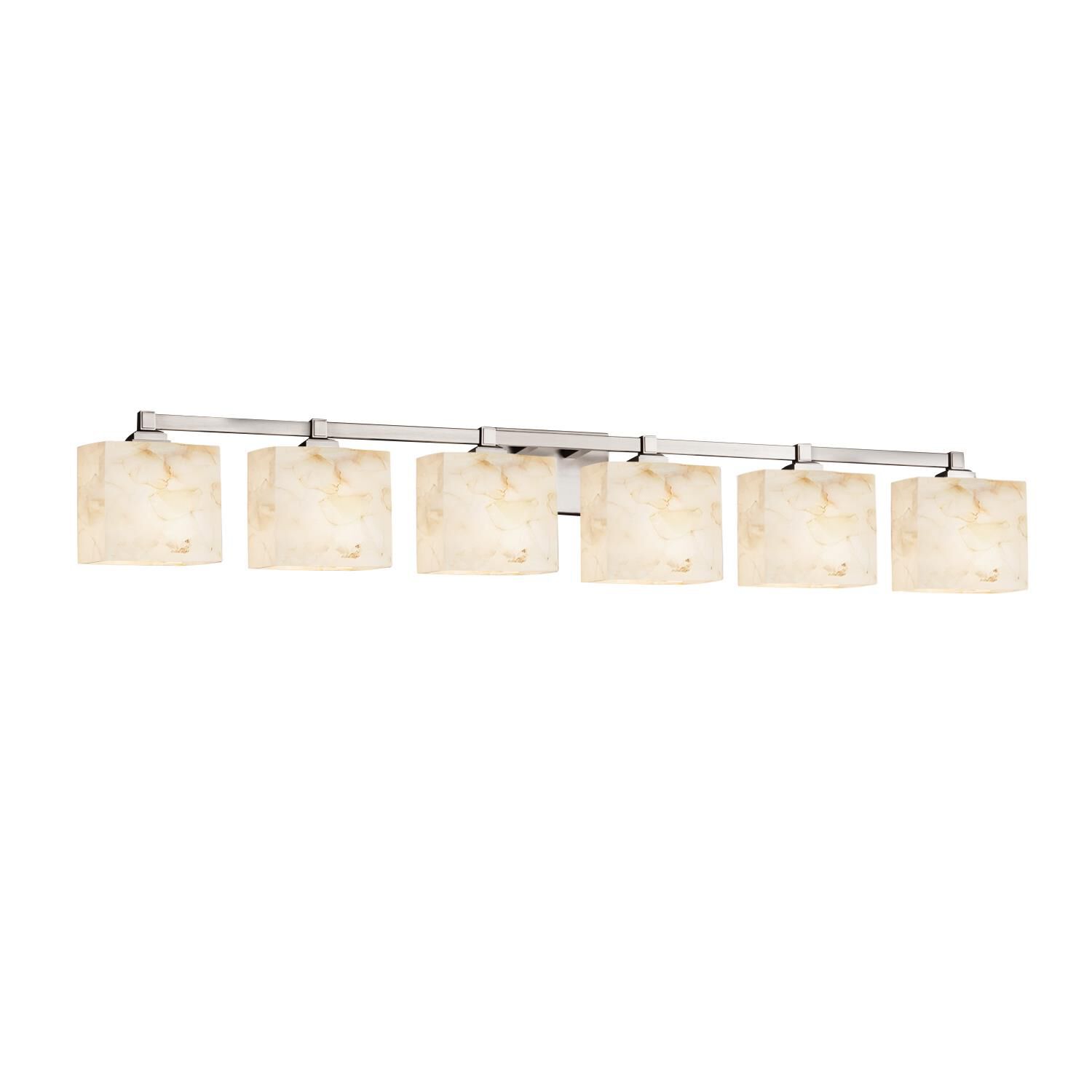 Alabaster Rocks! 50 Inch 6 Light Bath Vanity Light by Justice Design Group