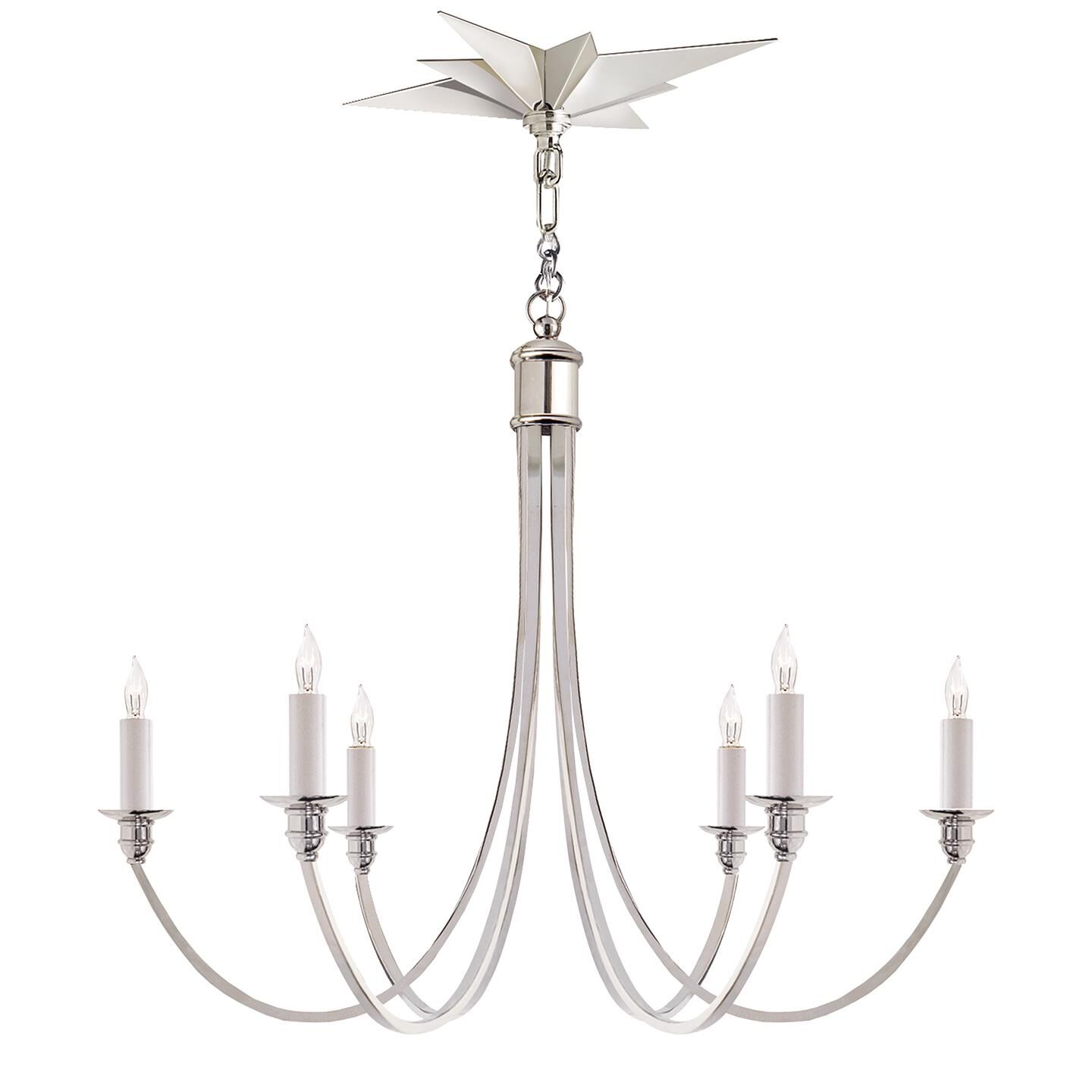 Eric Cohler Venetian 27 Inch 6 Light Chandelier by Visual Comfort Signature Collection