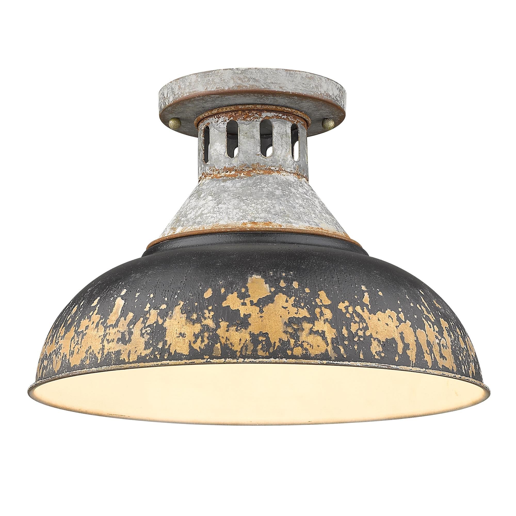 Kinsley 14 Inch 1 Light Semi Flush Mount by Golden Lighting