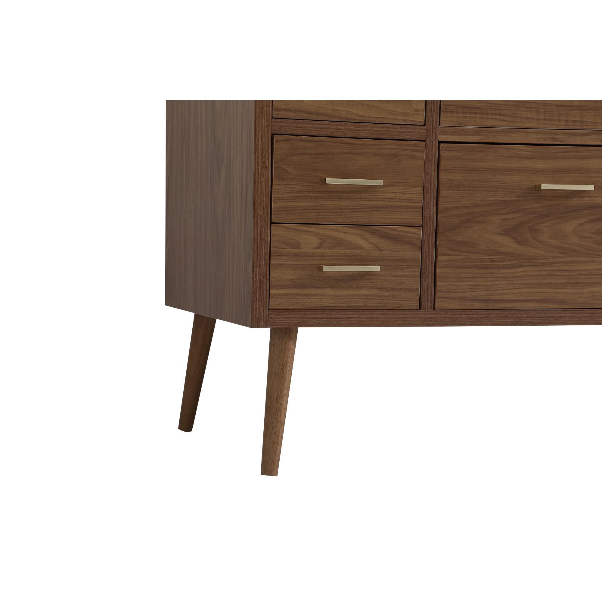Shown in Walnut Brown And Gold With Ivory finish