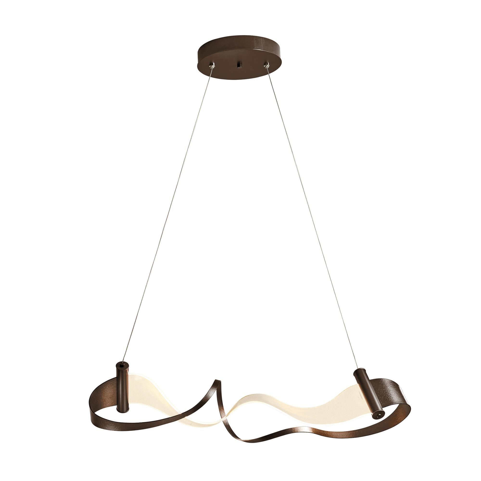 Shown in Bronze finish and Bronze glass and Eclipse Inner & Terra Suede Outer shade and Inside Shade: Eclipse accent