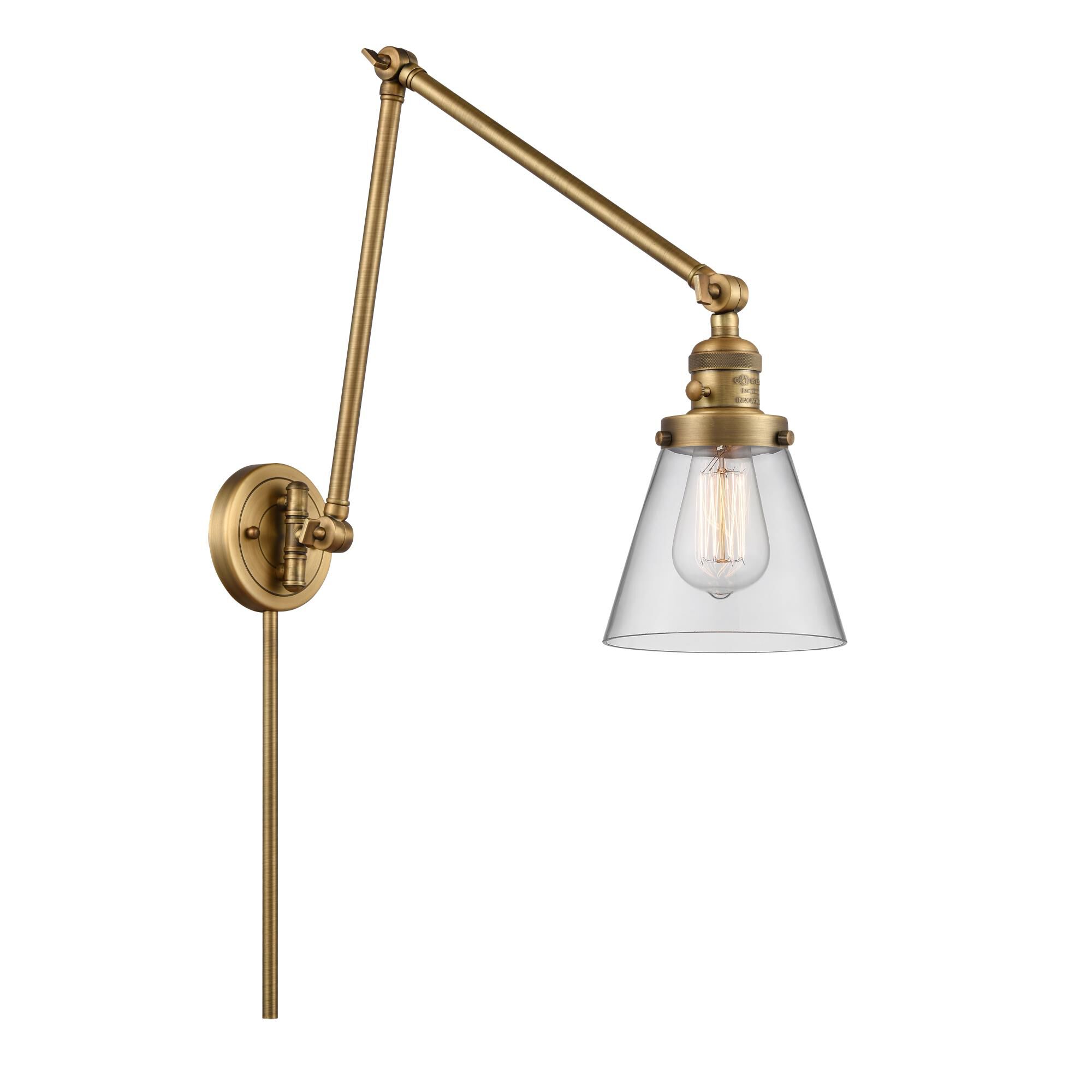 Bruno Marashlian Small Cone LED Wall Swing Lamp by Innovations Lighting