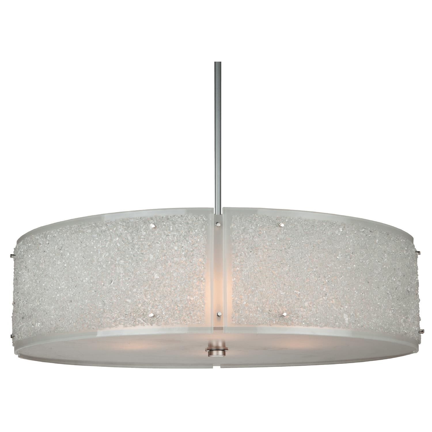 Textured Glass 30 Inch Large Pendant by Hammerton Studio