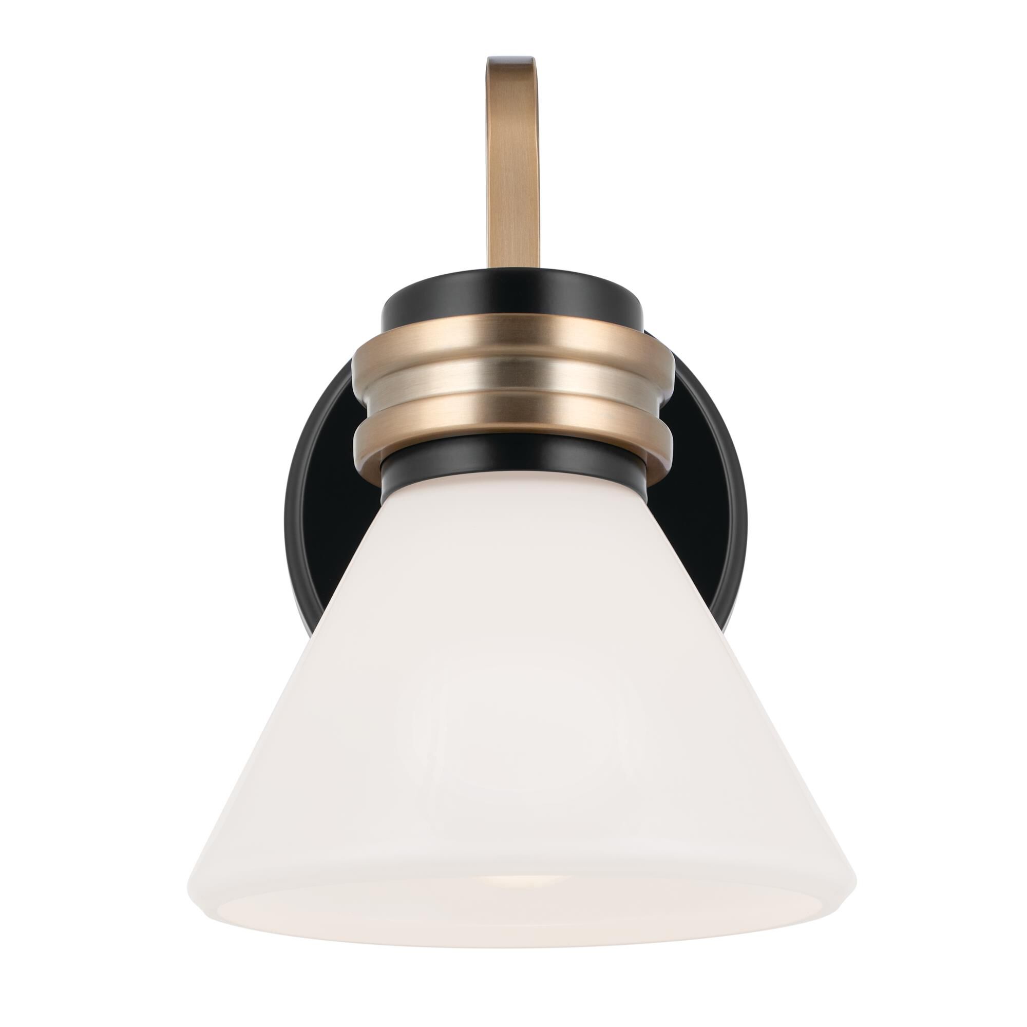 Shown in Black finish and Opal glass