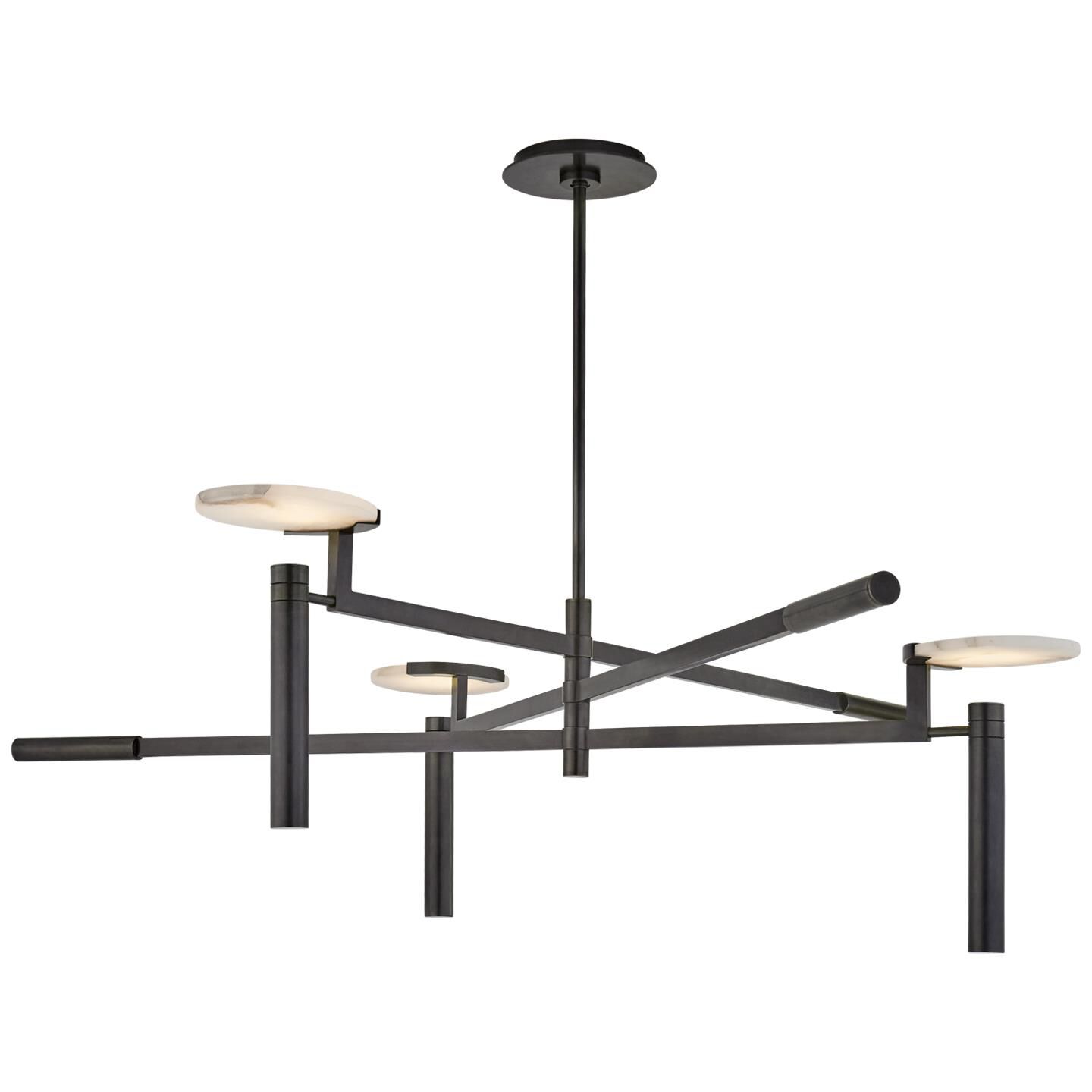 Shown in Bronze finish and Alabaster glass