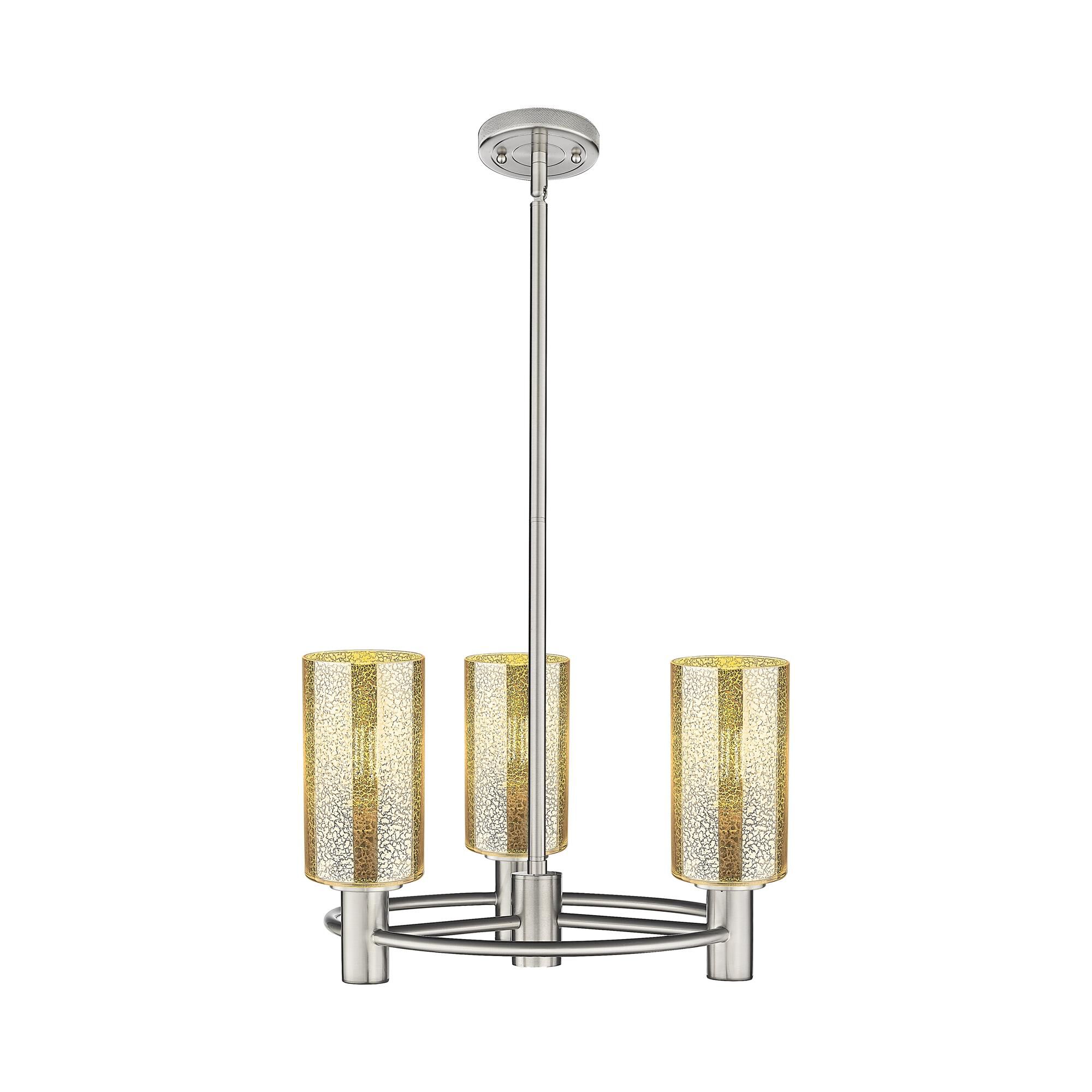 Shown in Satin Nickel finish and Mercury shade