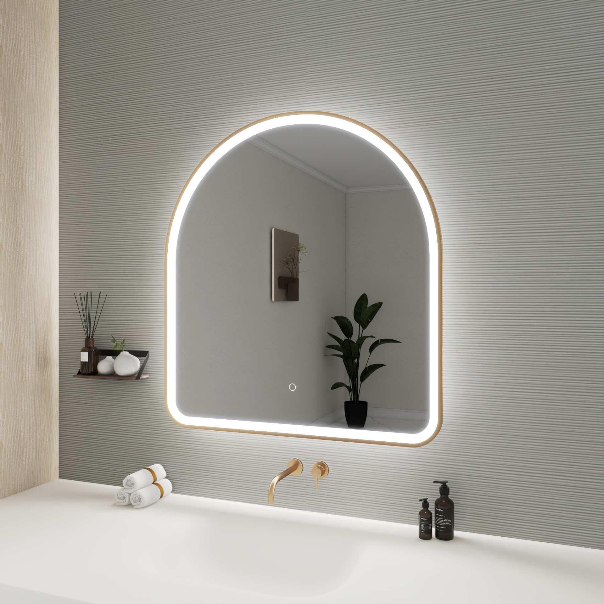 Harmoni 36 Inch Arched LED Lighted Mirror by Elegant Decor