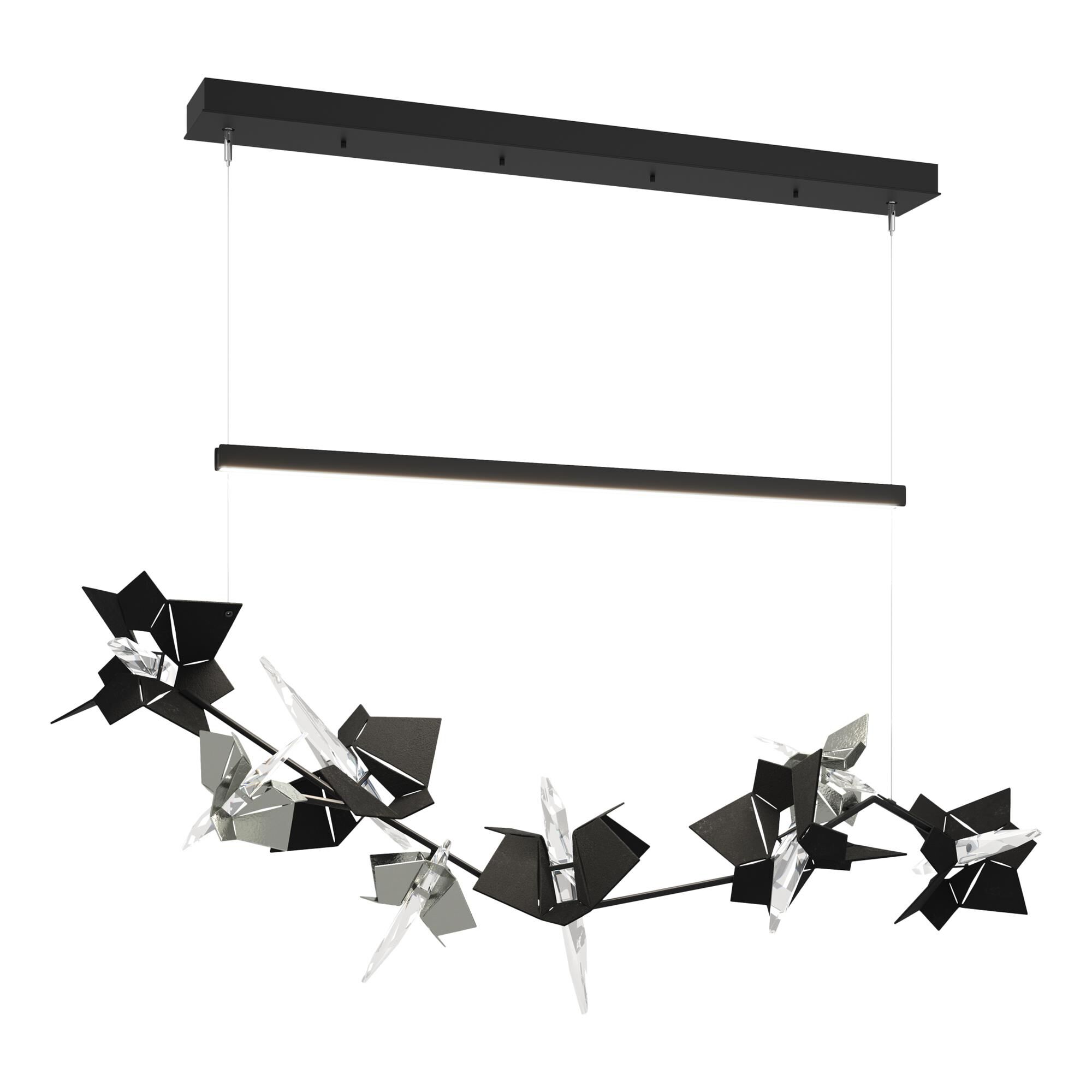 Shown in Black finish and Swarovski crystal and Gold glass and Sterling accent