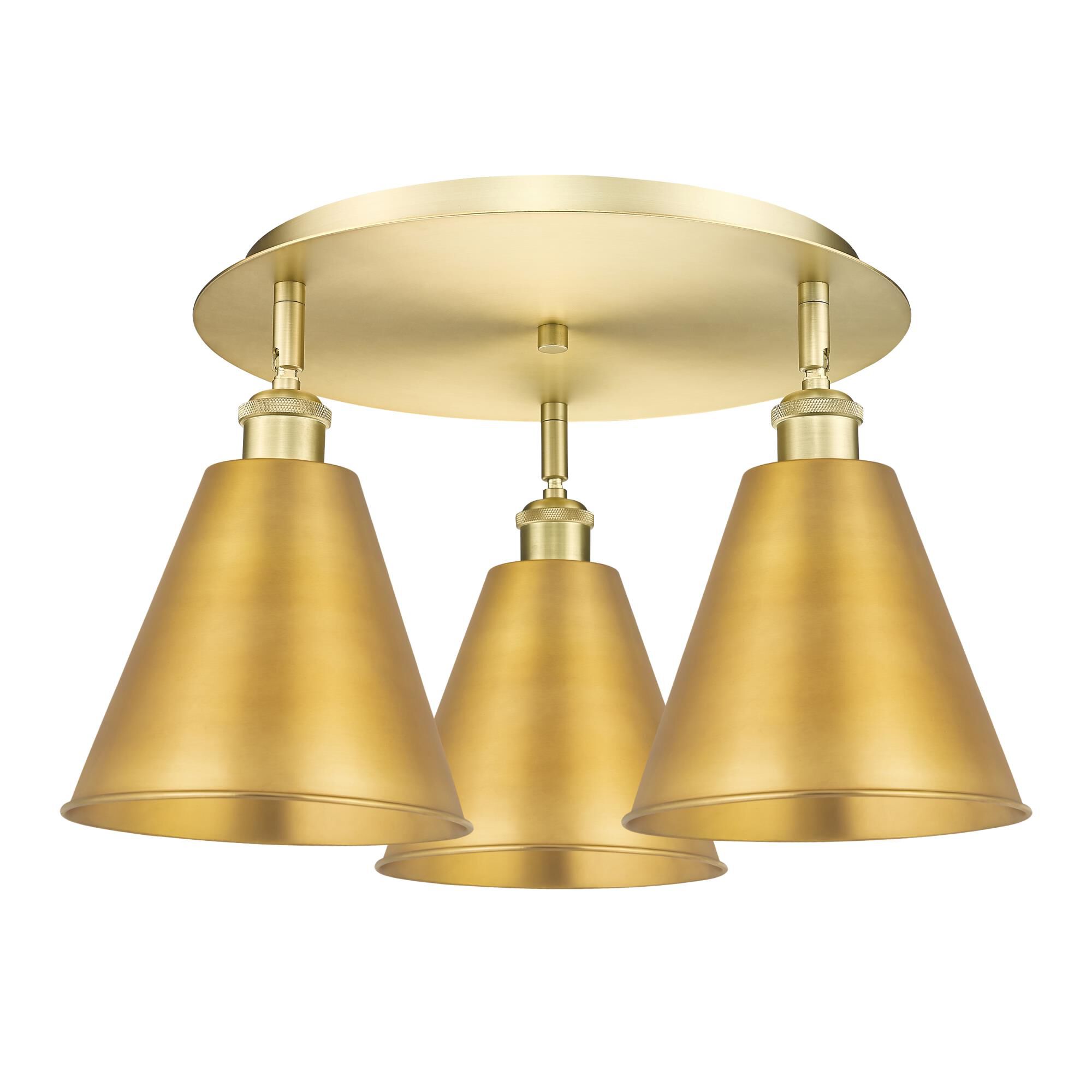 Shown in Satin Gold finish and Satin Gold shade