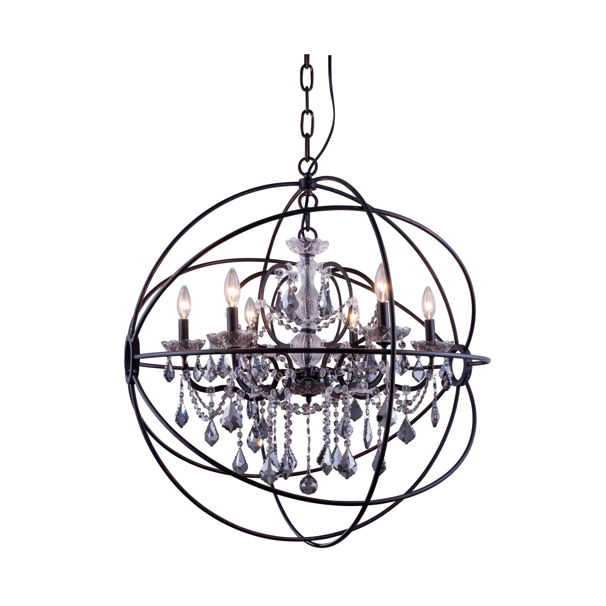 Shown in Dark Bronze finish and Royal Cut crystal and Silver Shade (Grey) accent