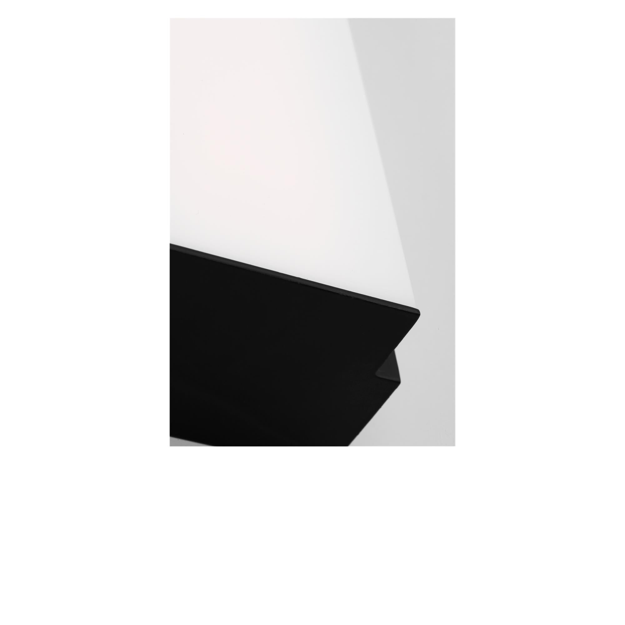 Shown in Midnight Black finish and White Acrylic Diffuser shade