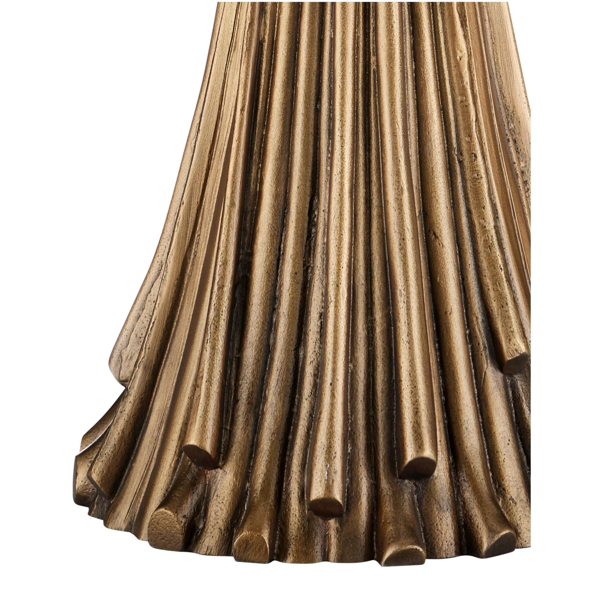 Shown in Antique Brass finish and Black Linen shade