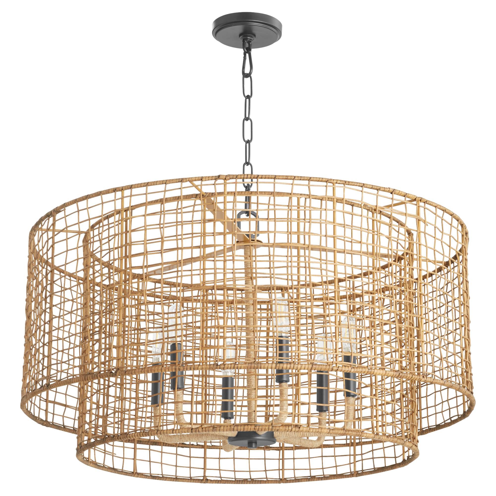 Abaca 30 Inch Large Pendant by Quorum International