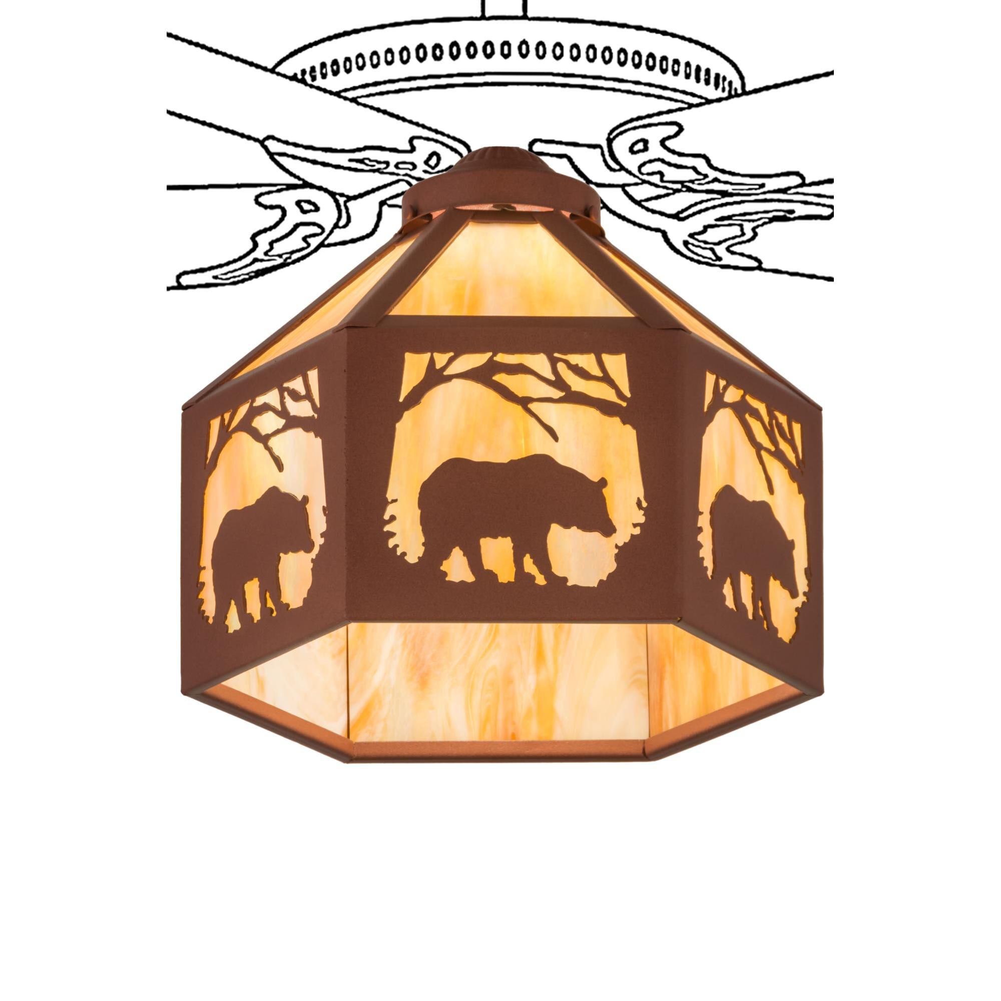 1 Light Fan Light Kit by Meyda Lighting