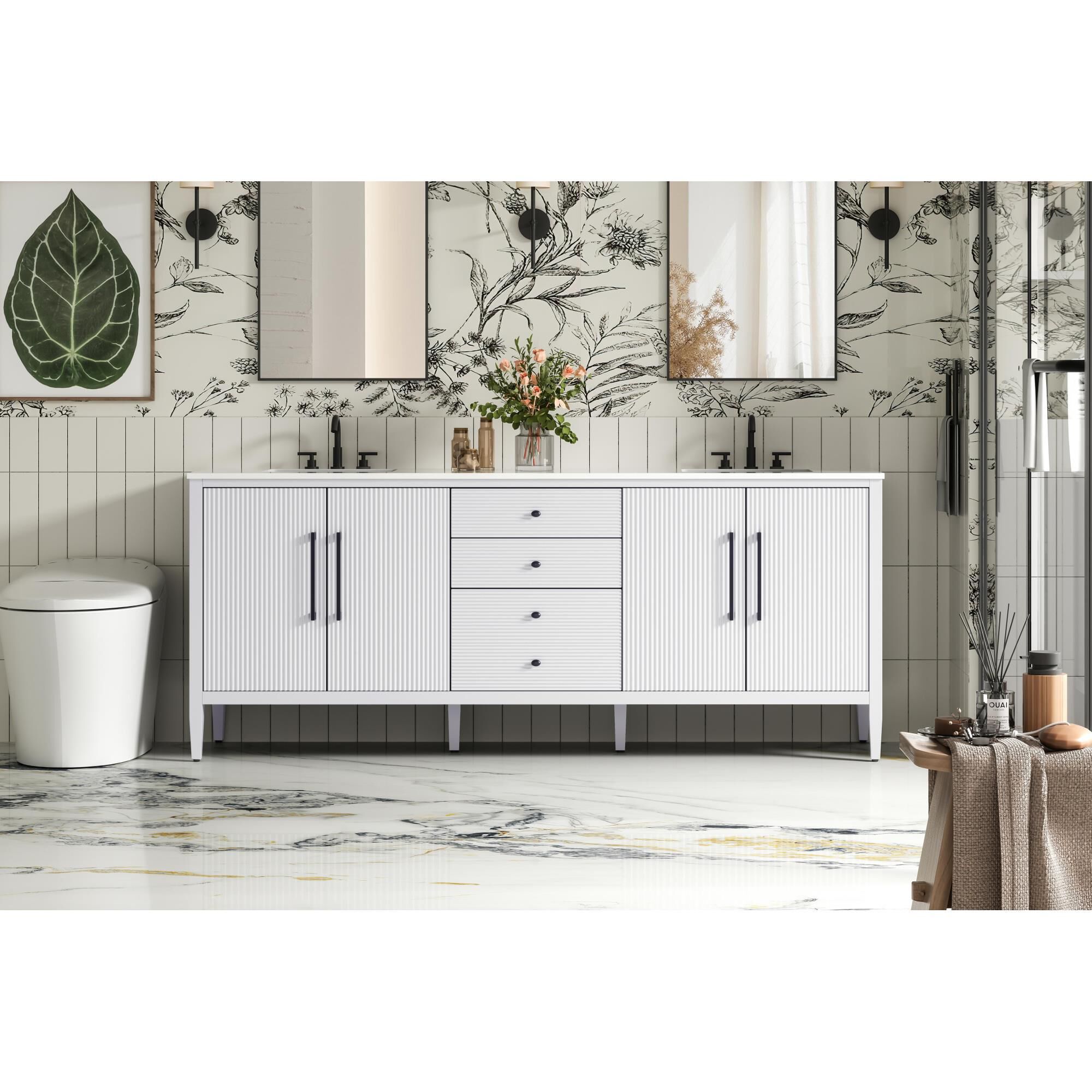 Blakely 84 Inch Bath Vanity by Elegant Dcor