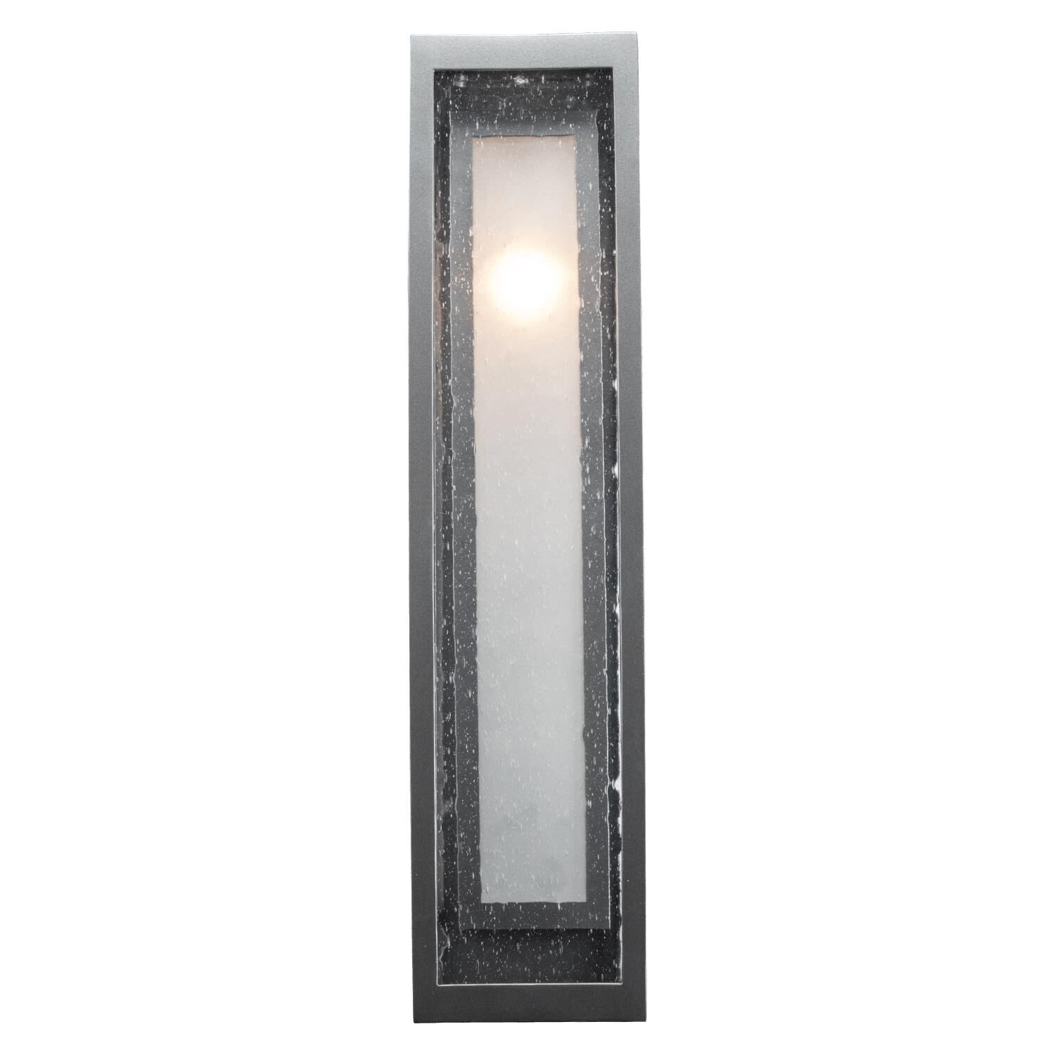 Shown in Argento Grey finish and Clear Seeded - Frosted Seeded glass