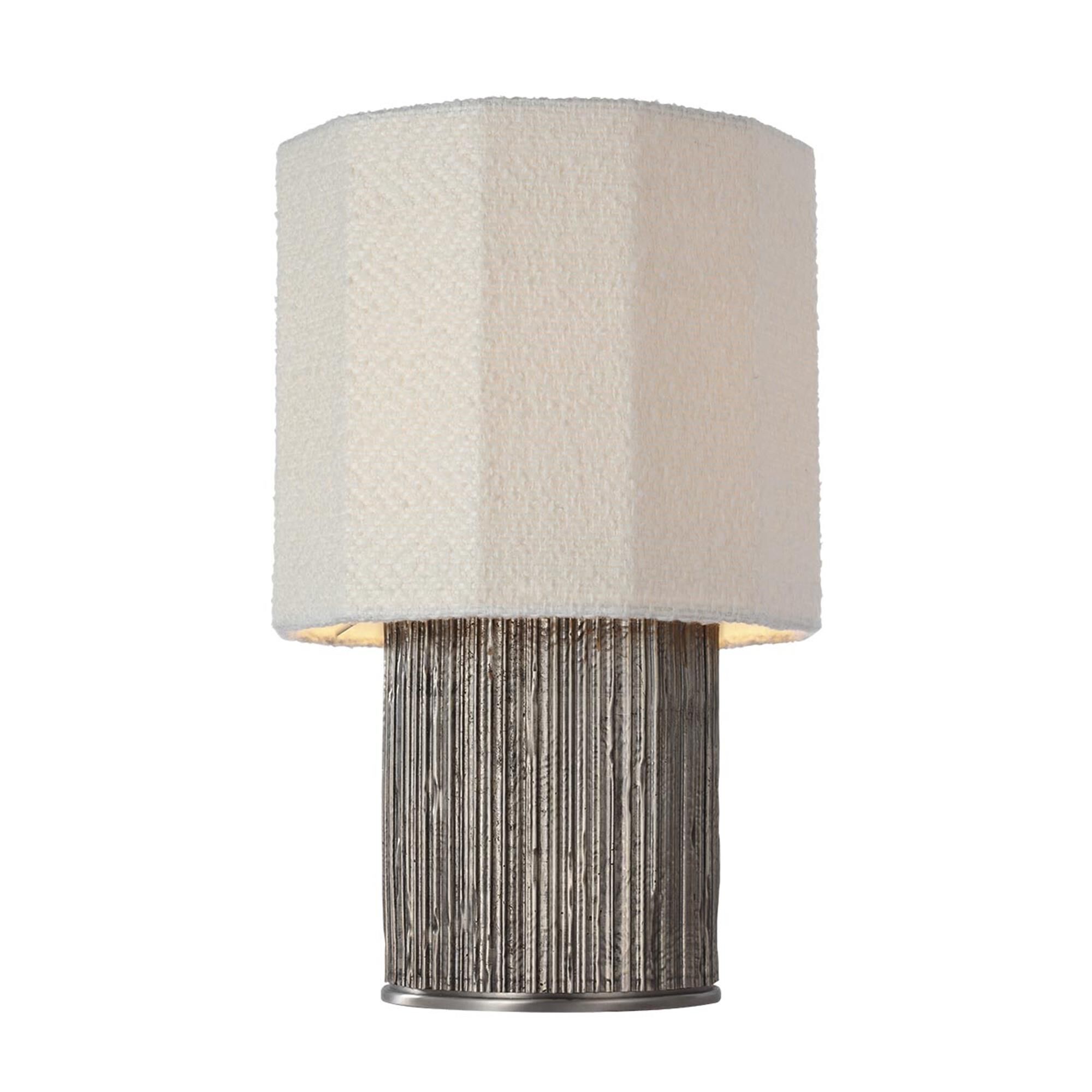 Shown in Ridged Graphite finish and Decorative Boucle shade