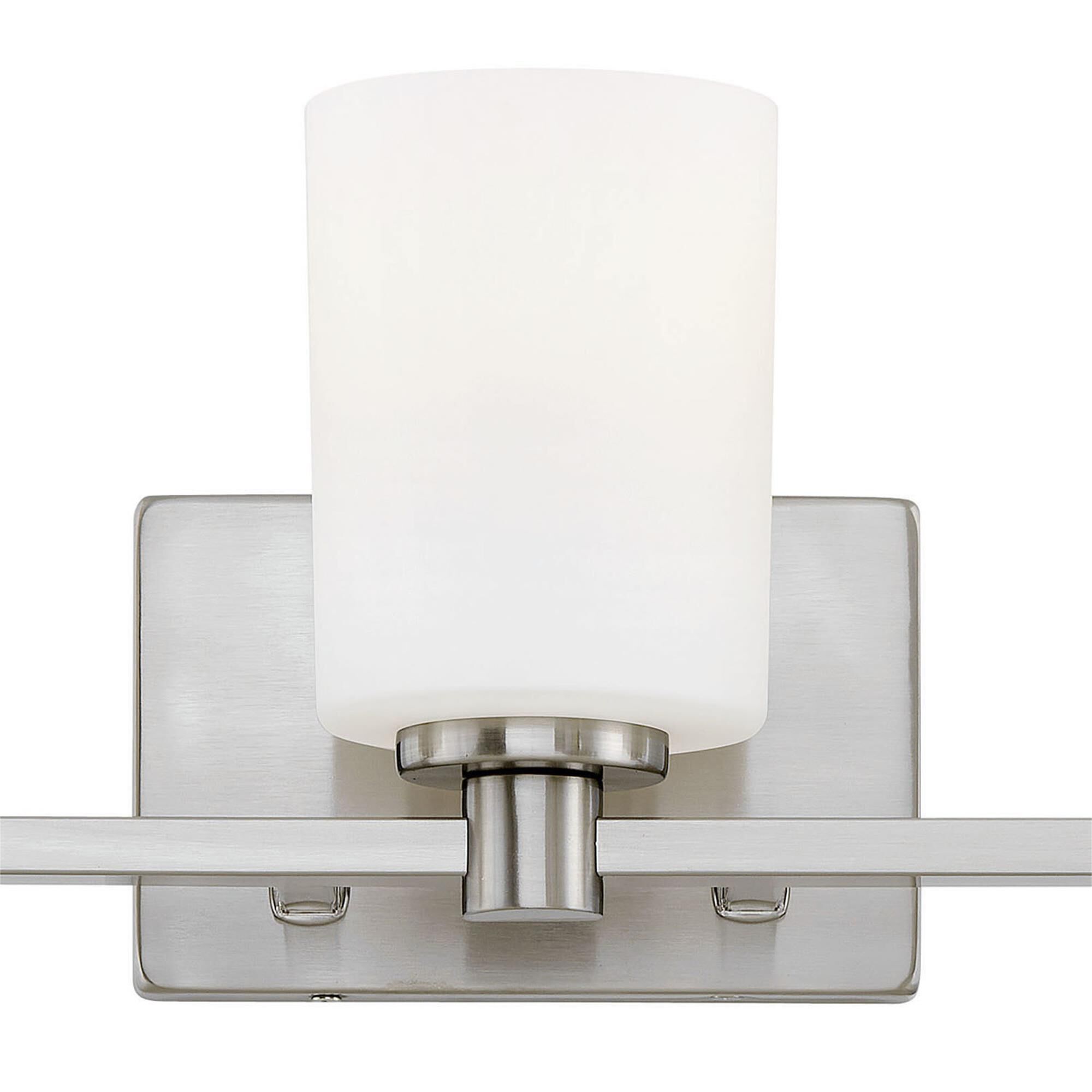 Shown in Brushed Nickel finish and Etched Opal glass