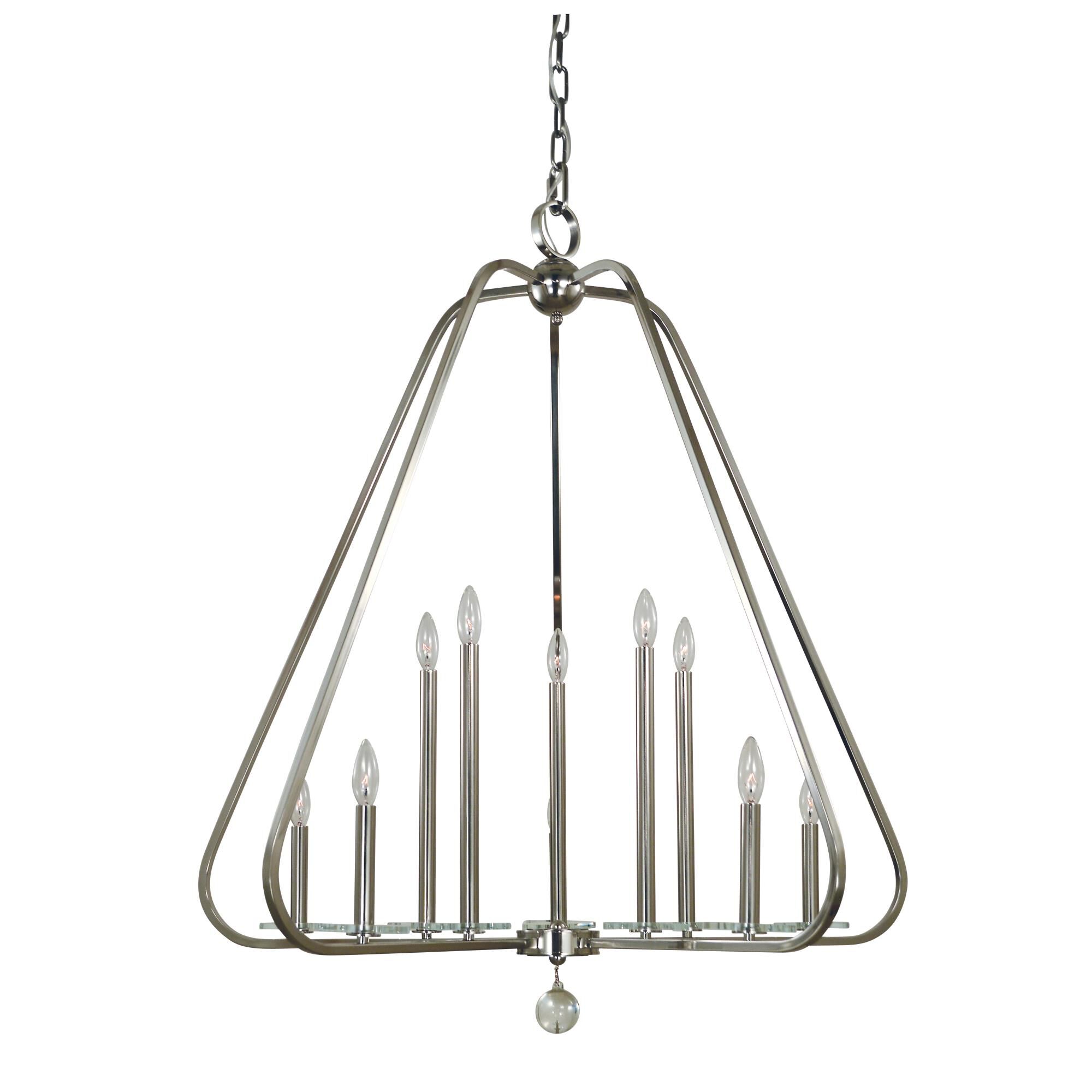 Triangulum 38 Inch 10 Light Chandelier by Framburg