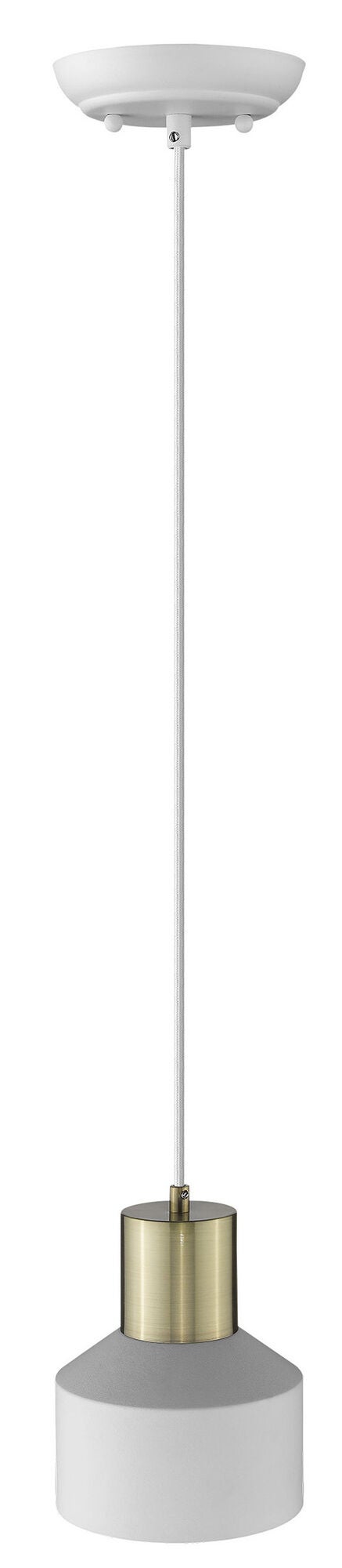Shown in White finish and White glass and White Metal Drum shade