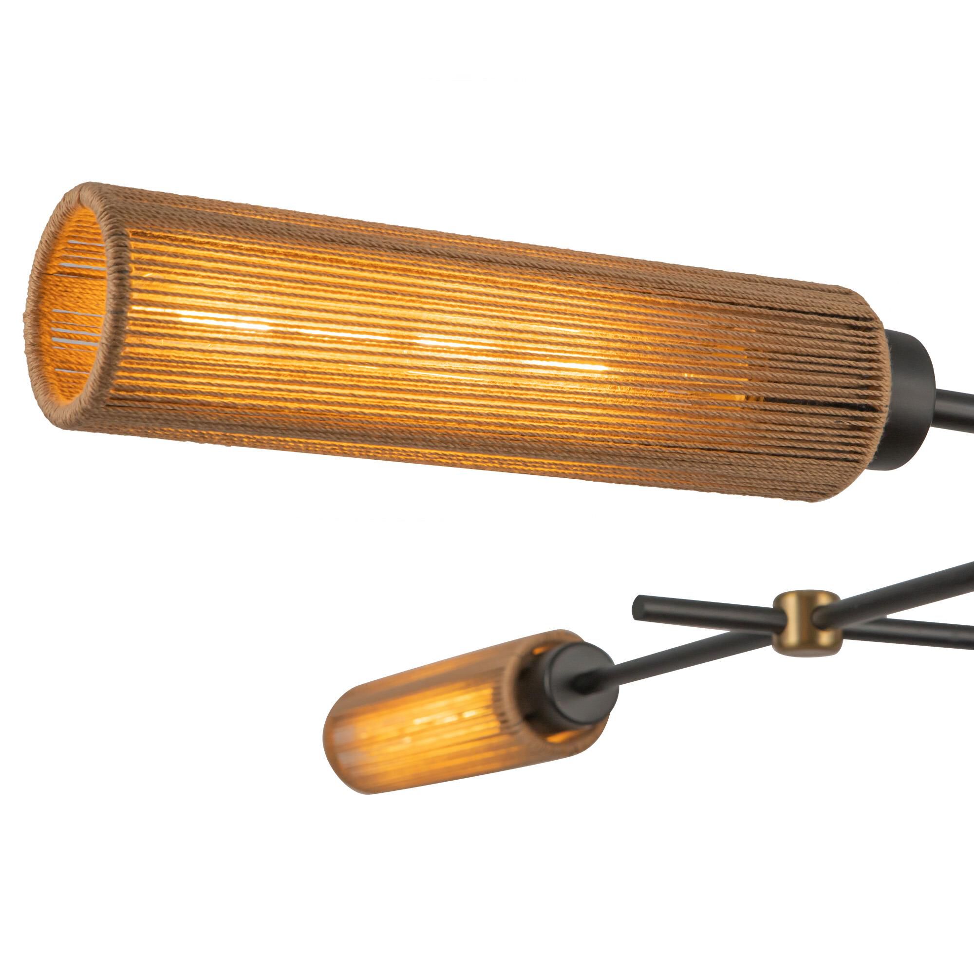 Shown in Matte Black finish and Tan Jute Cotton shade
