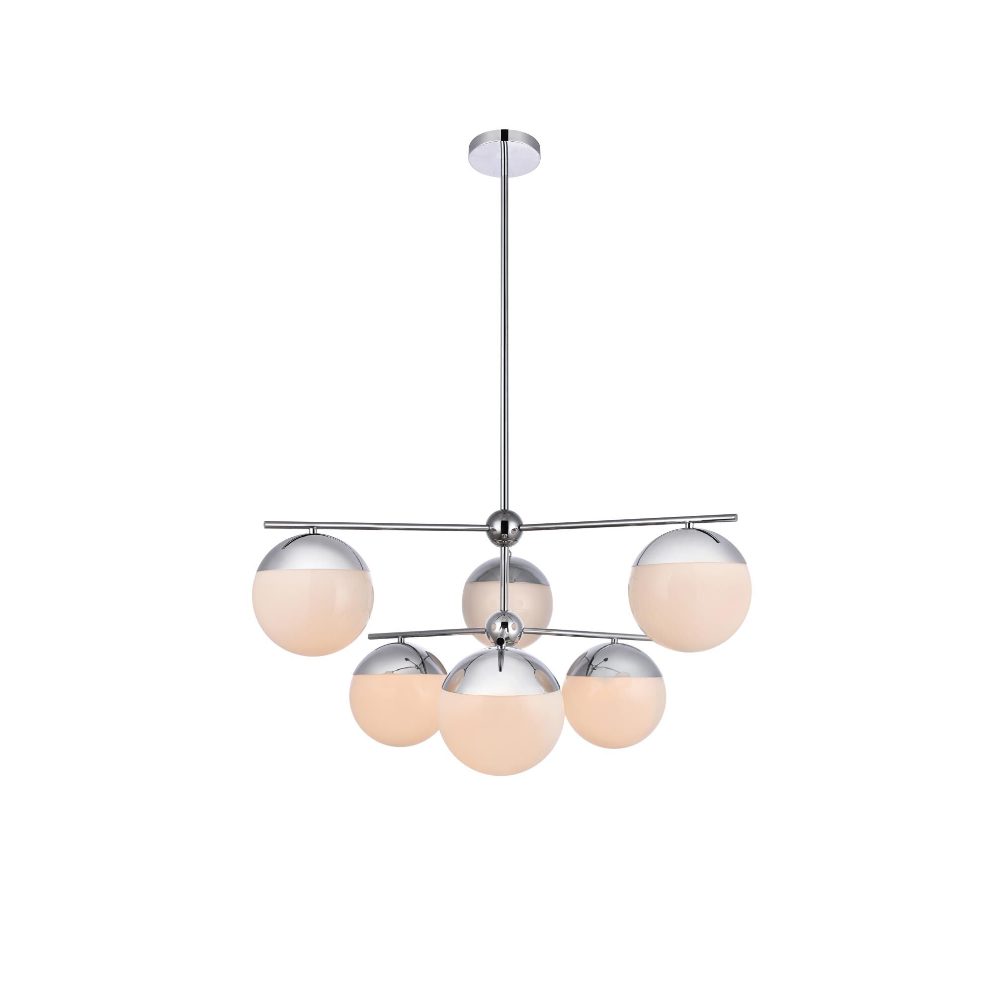 Eclipse 36 Inch 6 Light Multi Light Pendant by Elegant Lighting