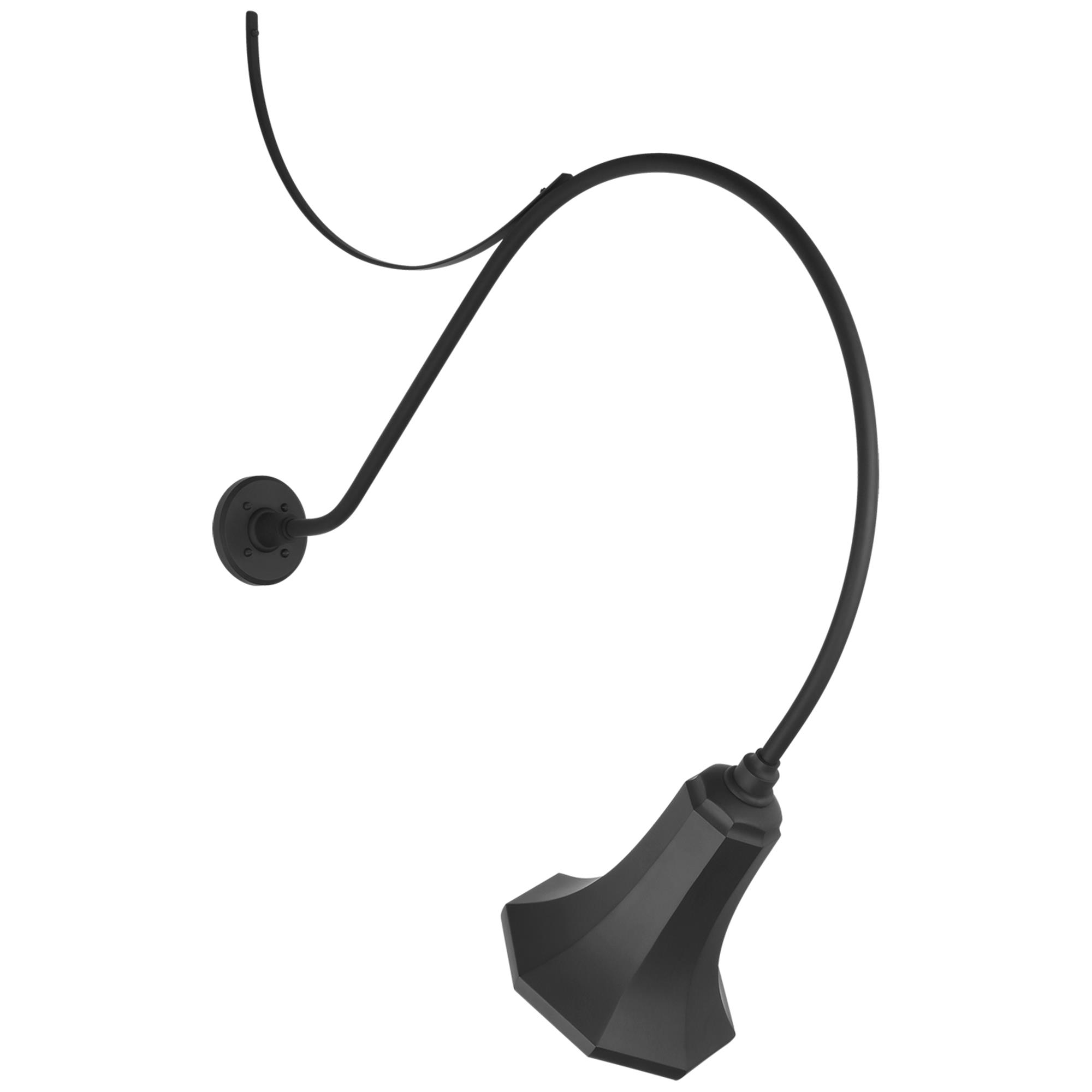 Shown in Matte Black finish and Black shade