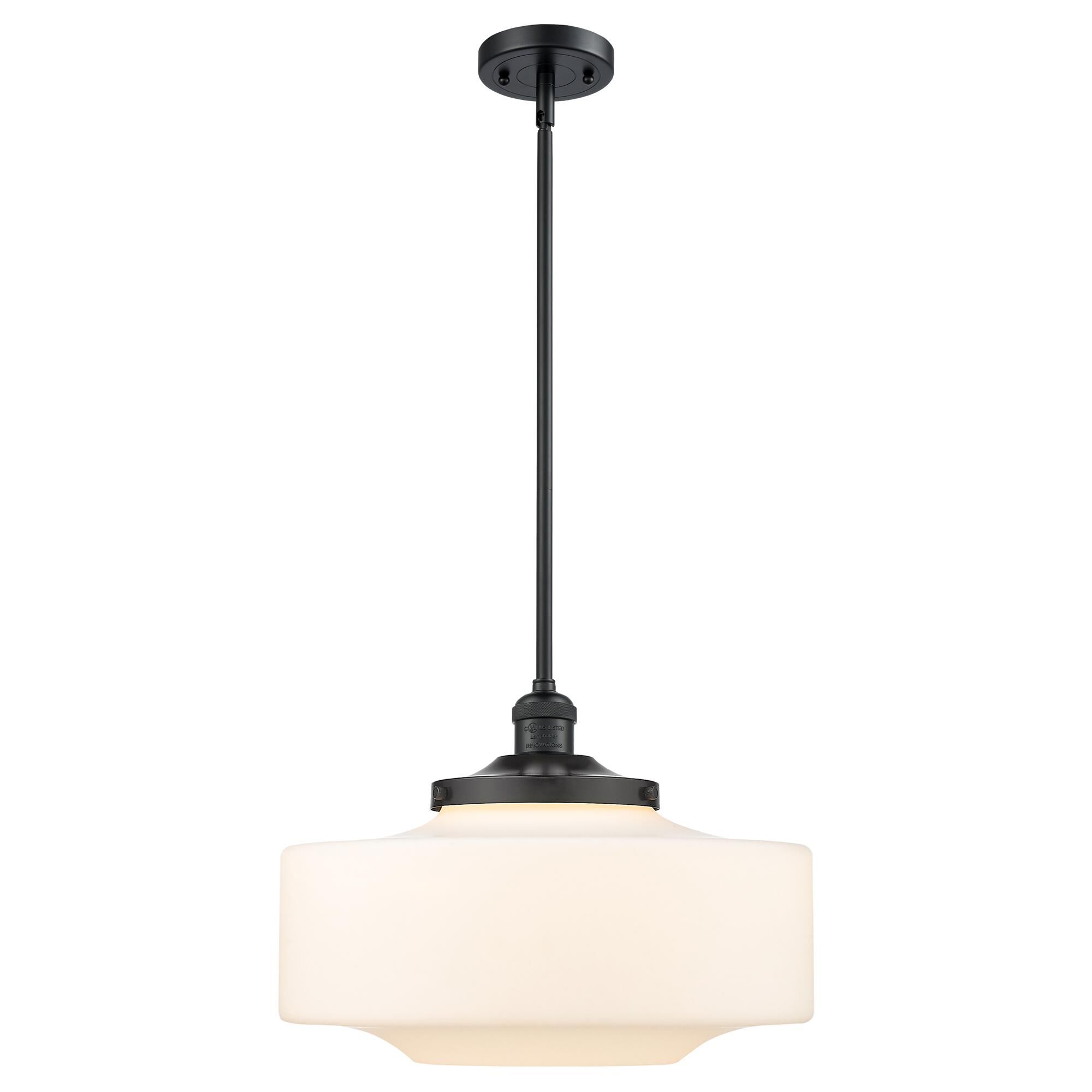 Shown in Matte Black finish and Matte White Cased Large Bridgeton glass