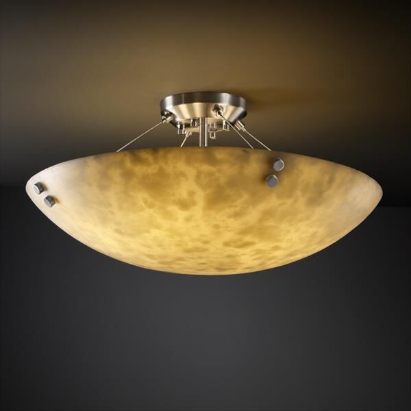 Clouds 21 Inch 3 Light Semi Flush Mount by Justice Design Group