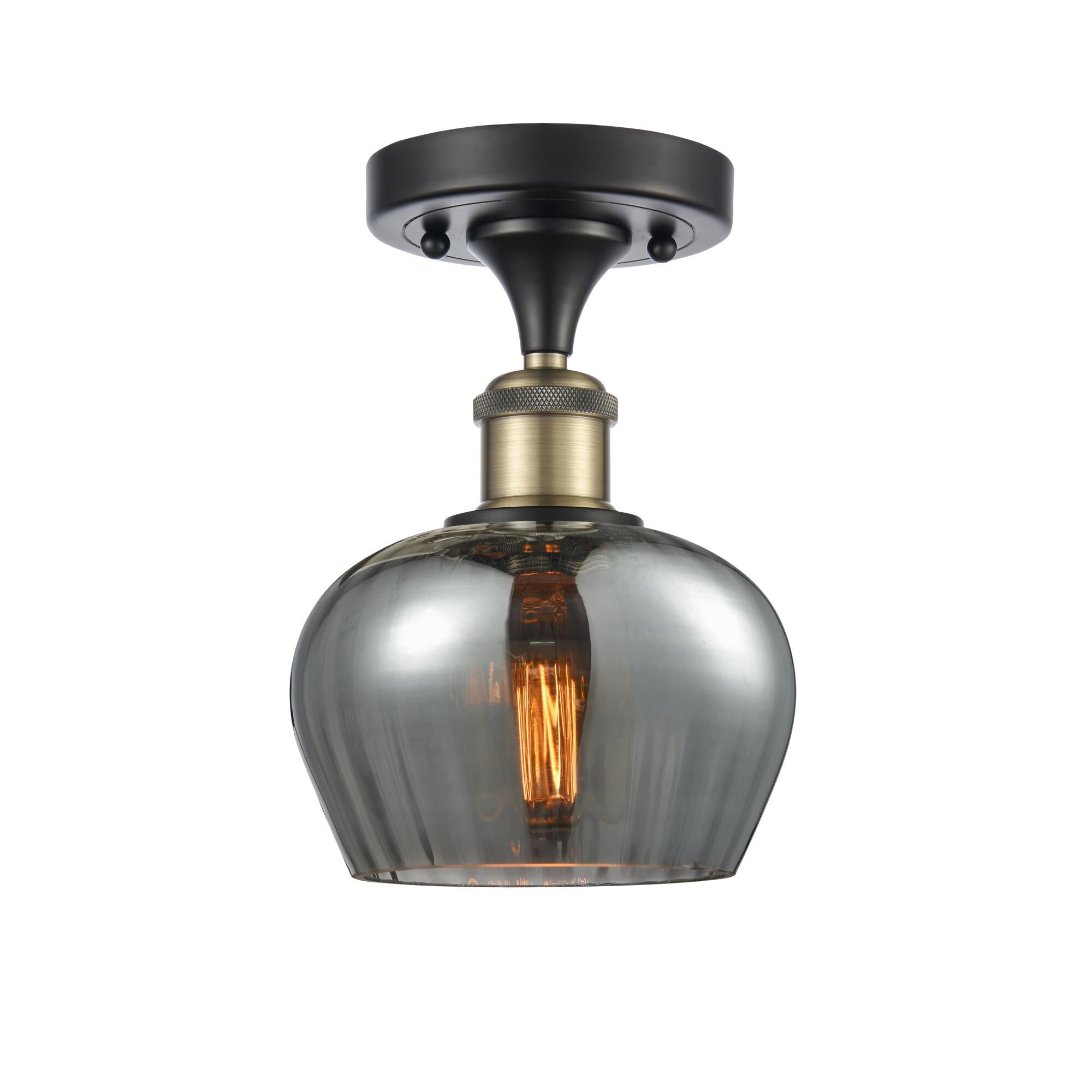 Shown in Black Antique Brass finish and Bowl glass and Glass shade
