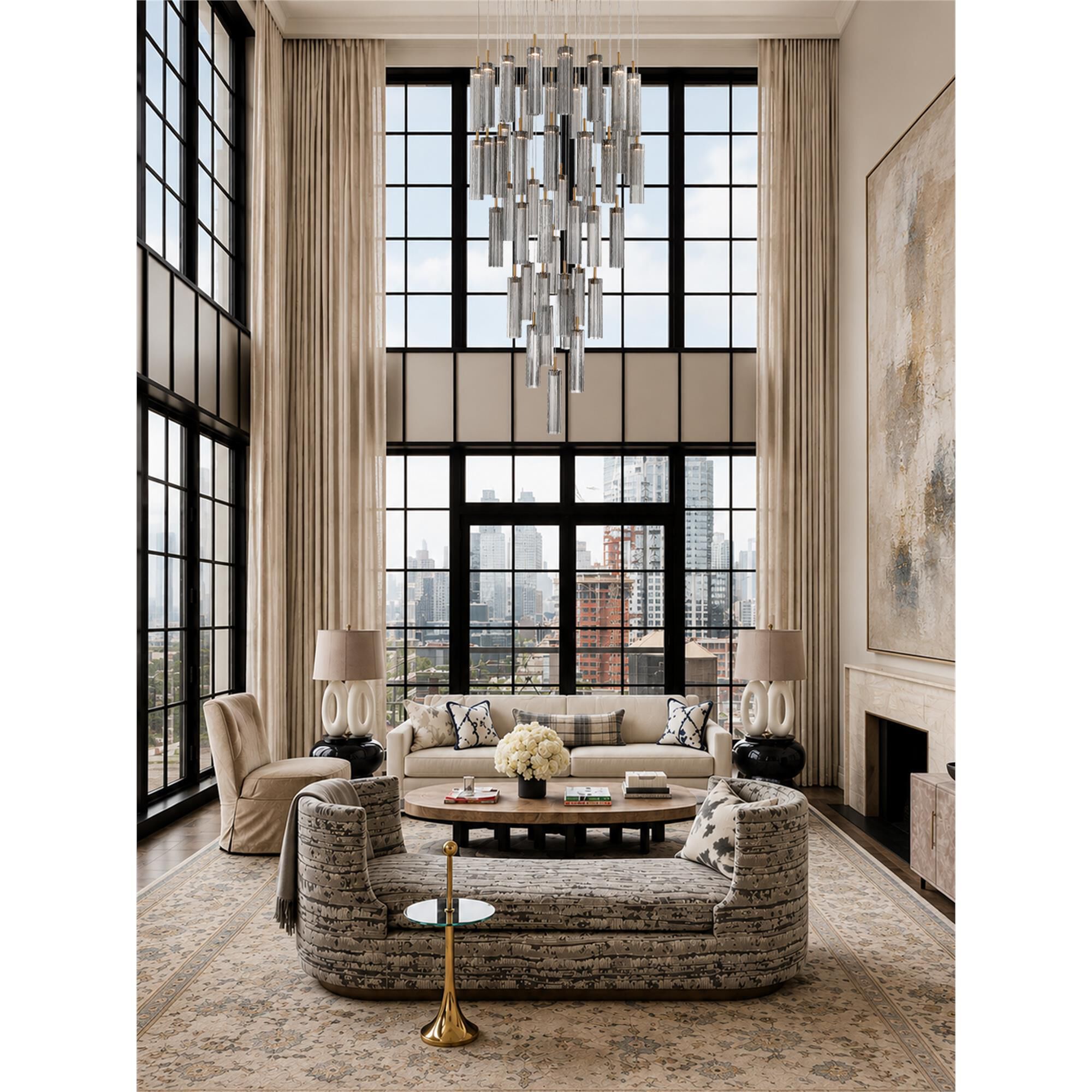 Addis 36 Inch Multi Light Pendant,