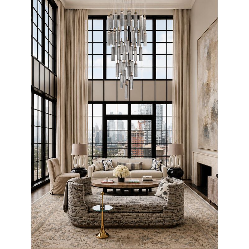 Addis 36 Inch Multi Light Pendant by Crystorama