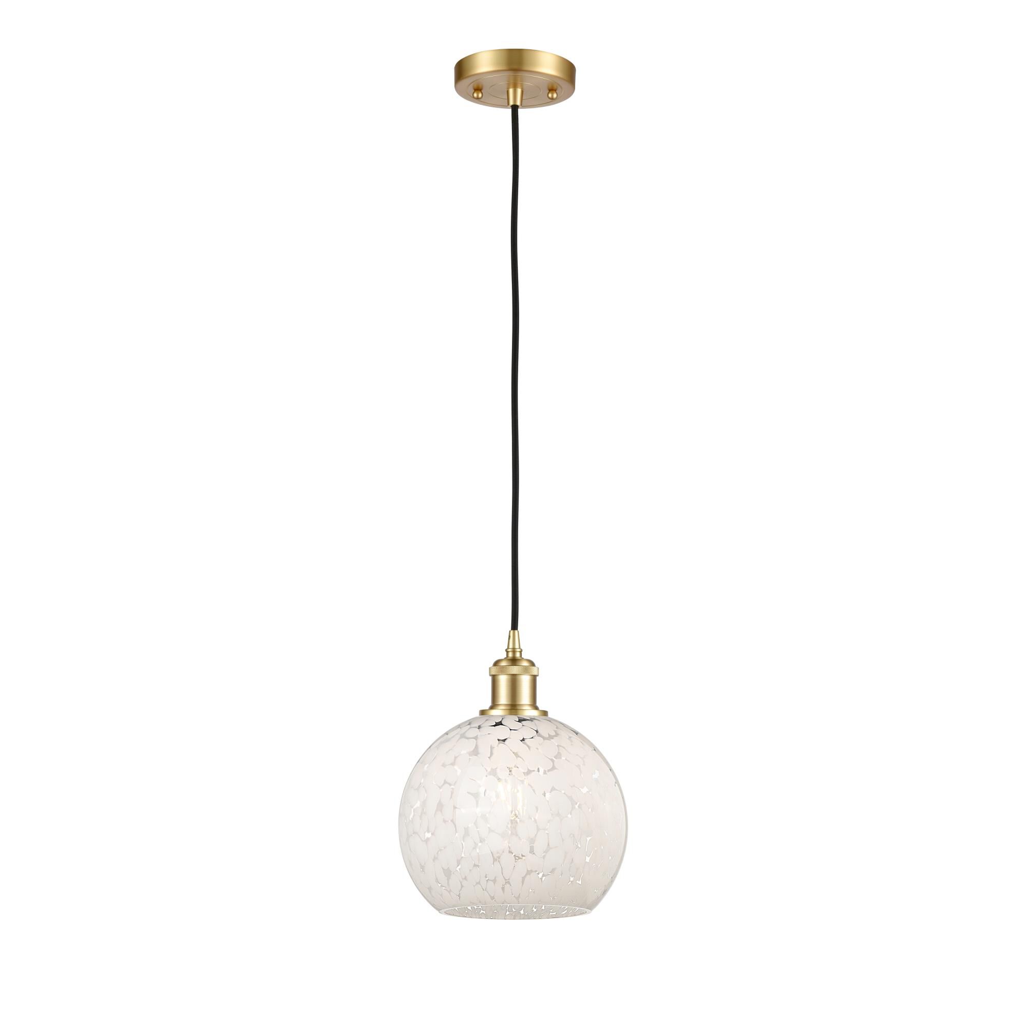 Bruno Marashlian White Mouchette 8 Inch Mini Pendant by Innovations Lighting