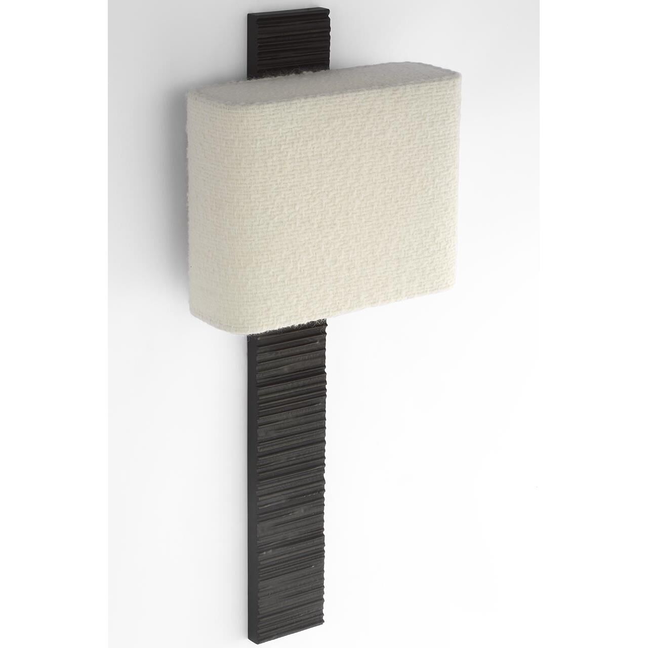 Shown in Ridged Carbon finish and Boucle Rectangle shade