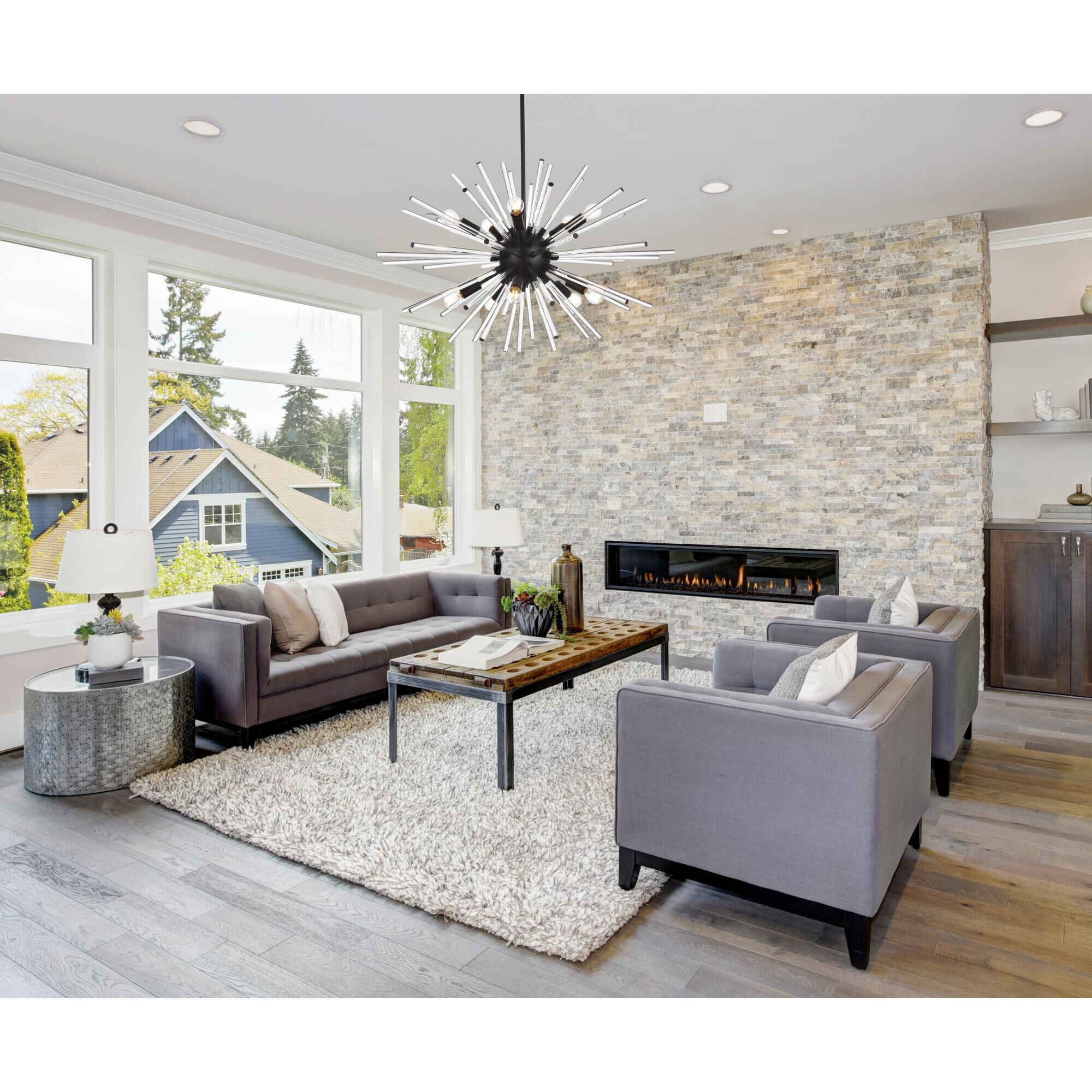 Sienna 36 Inch 10 Light Chandelier by Elegant Lighting