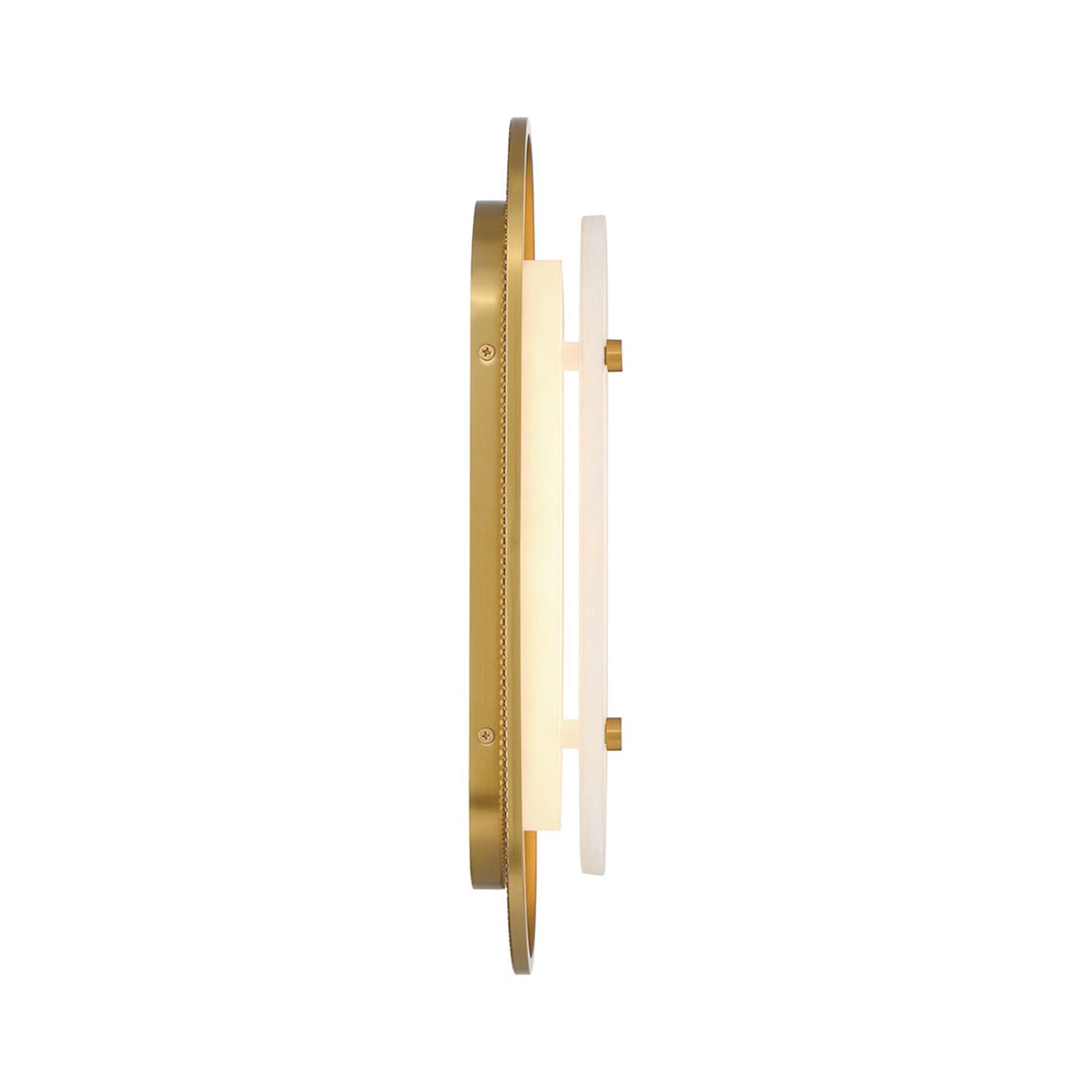Shown in Gold finish and Alabaster glass