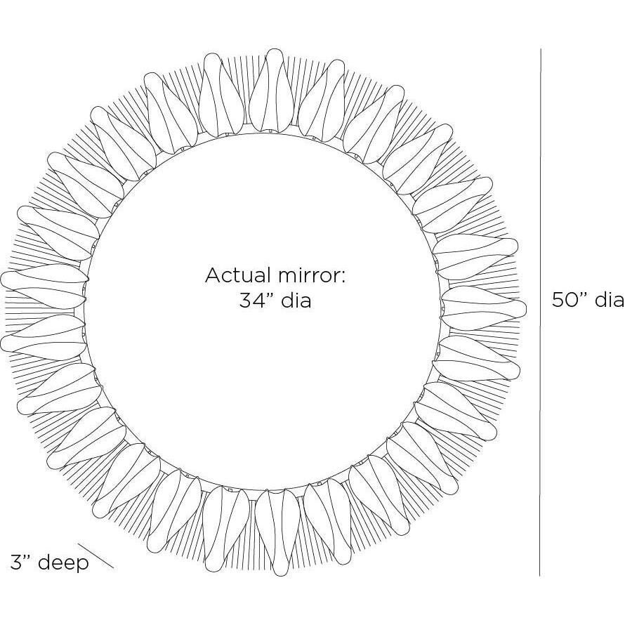 Goldie 50 Inch Decorative Mirror by Arteriors Home