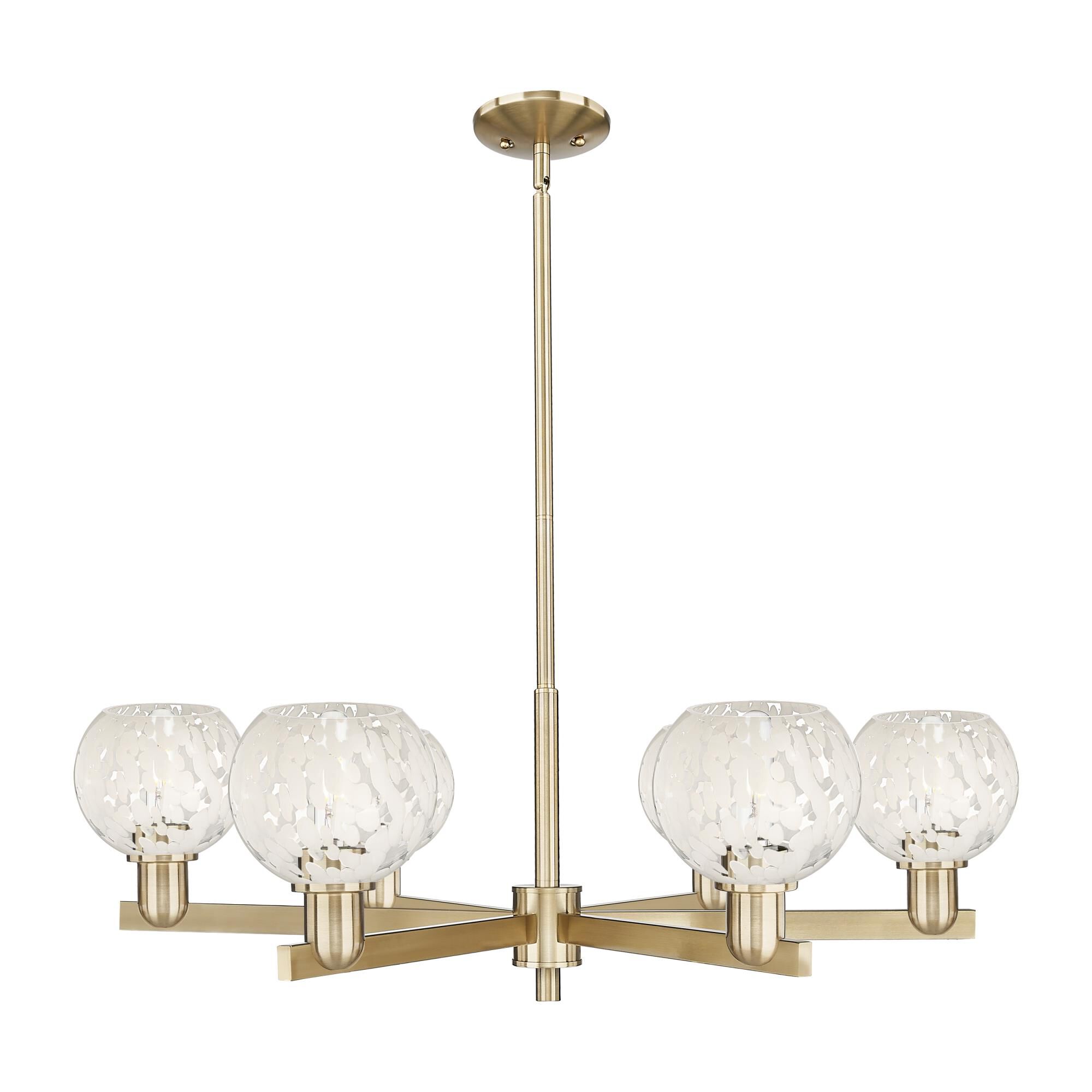 Bruno Marashlian White Mouchette 36 Inch Chandelier by Innovations Lighting