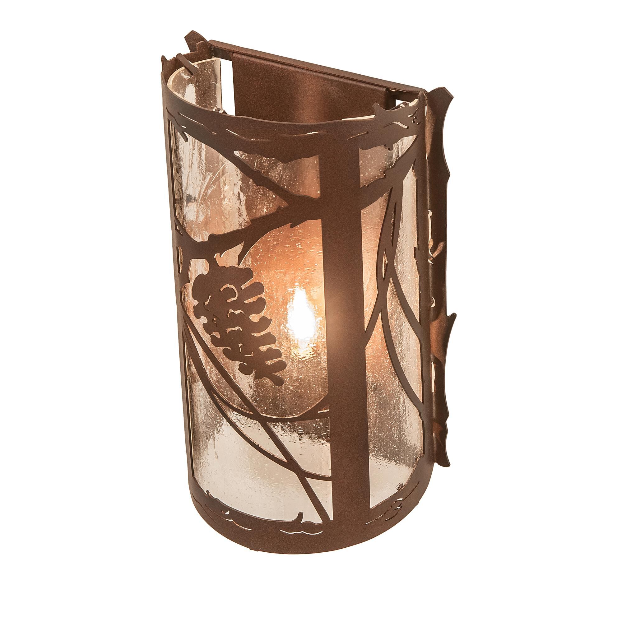 Meyda Lighting Whispering Pines 13 Inch Tall Outdoor Wall Light