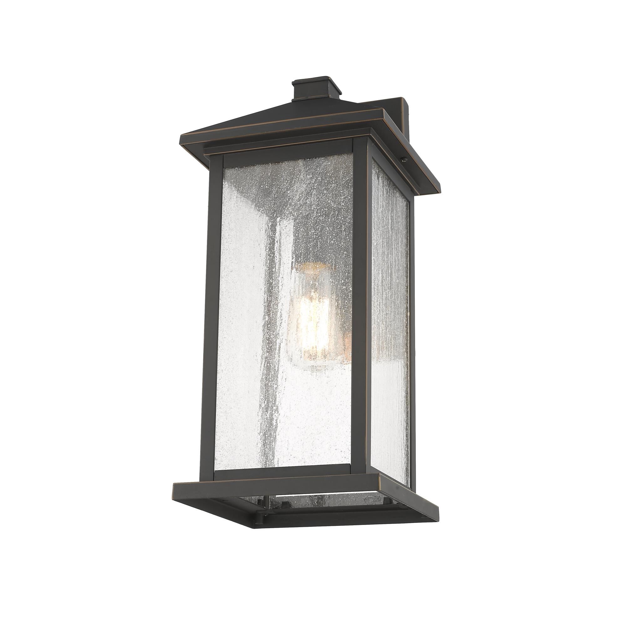 Shown in Oil Rubbed Bronze finish and Glass shade