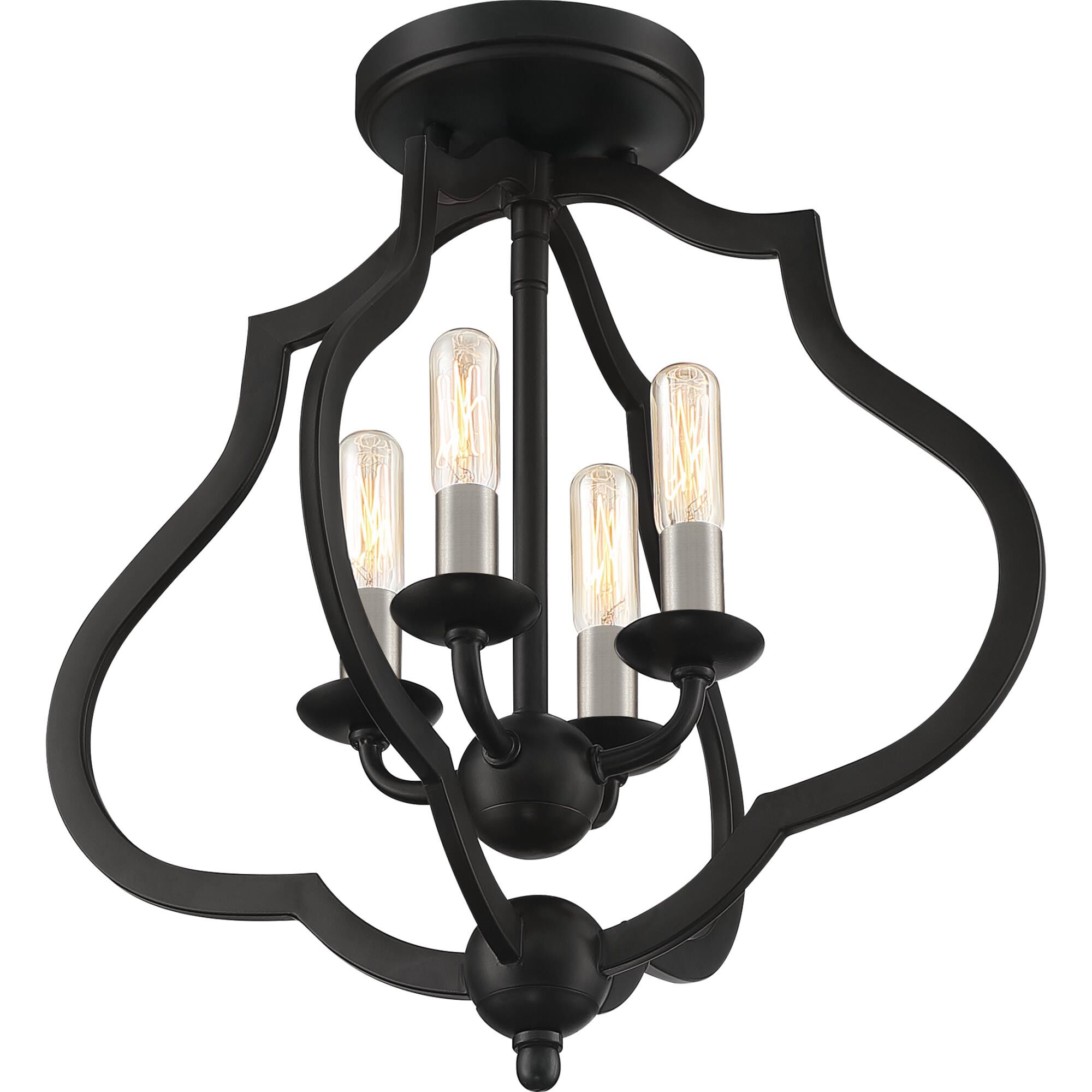 15 Inch 4 Light Semi Flush Mount by Quoizel