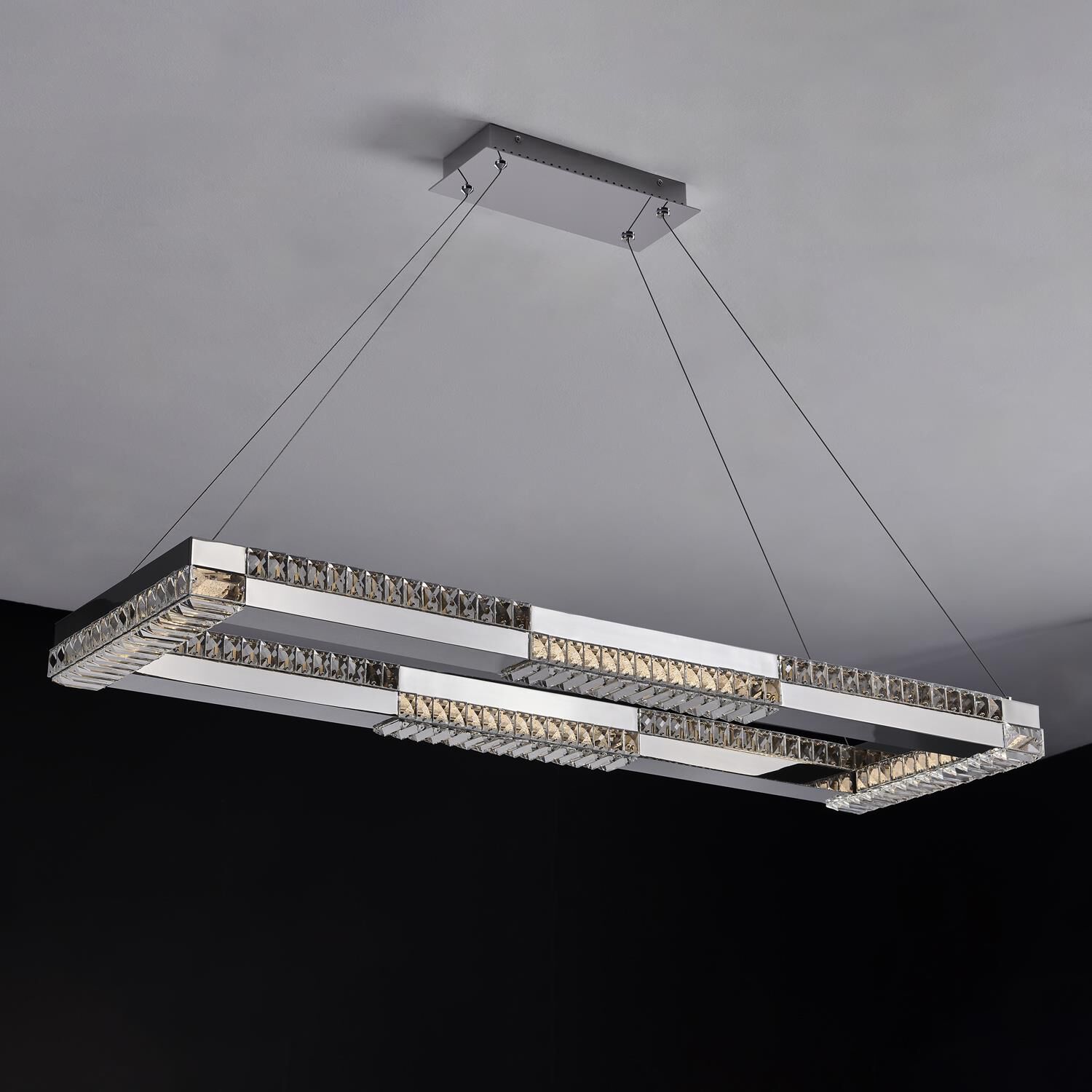 Shown in Polished Chrome finish and Firenze Clear crystal